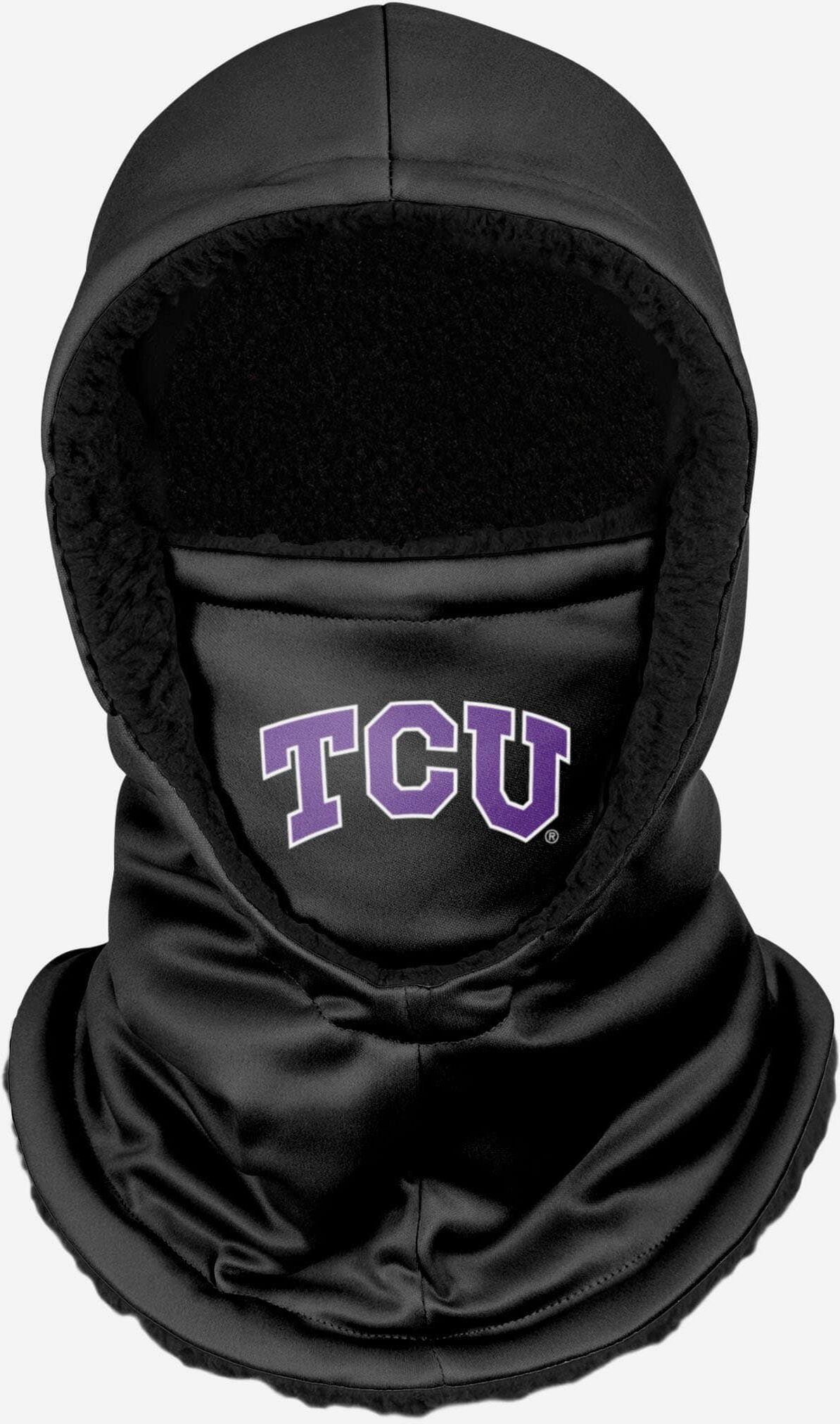 FOCO TCU Horned Frogs Black Hooded Gaiter - Unisex