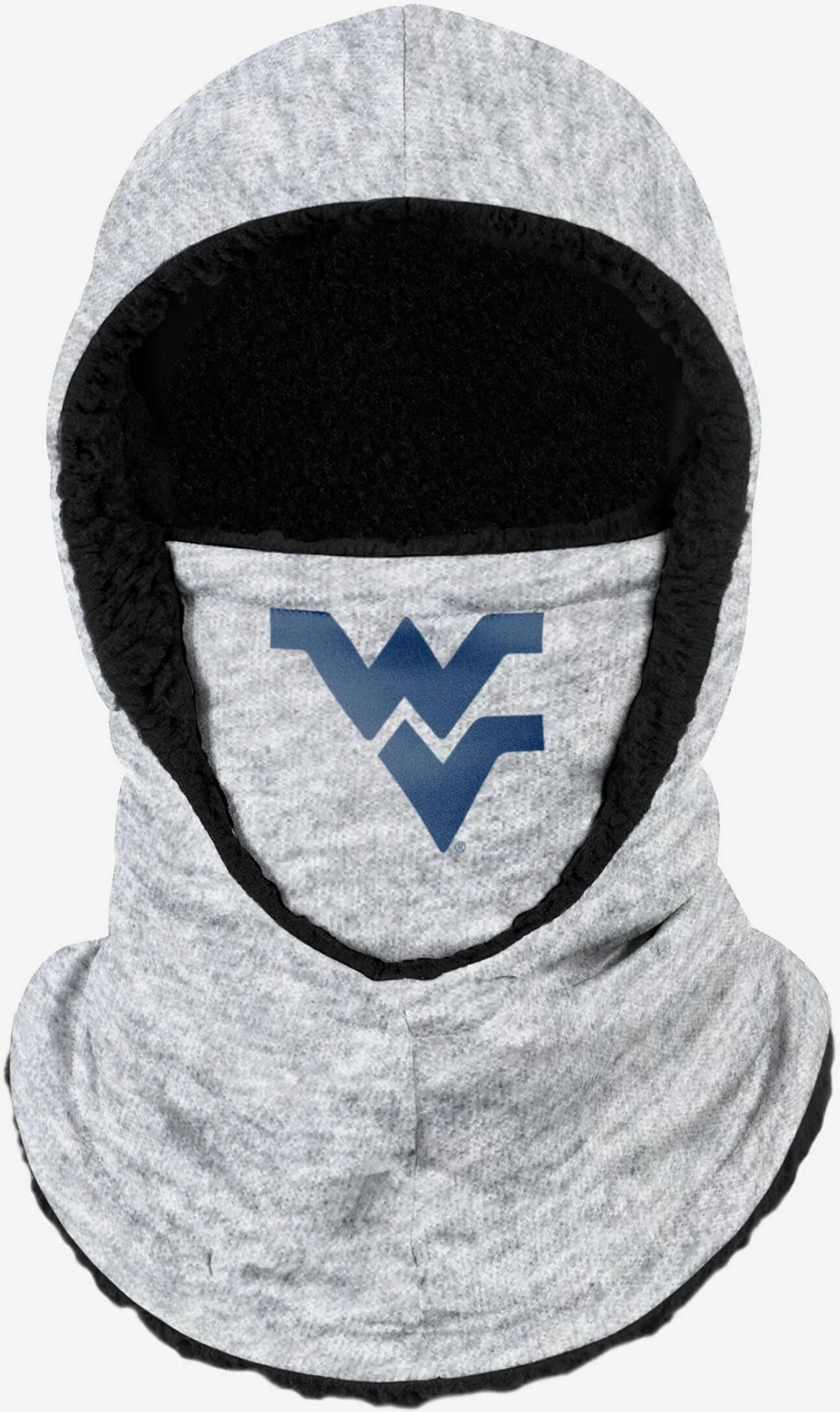 FOCO West Virginia Mountaineers Heather Grey Big Logo Hooded Gaiter - Youth - Unisex