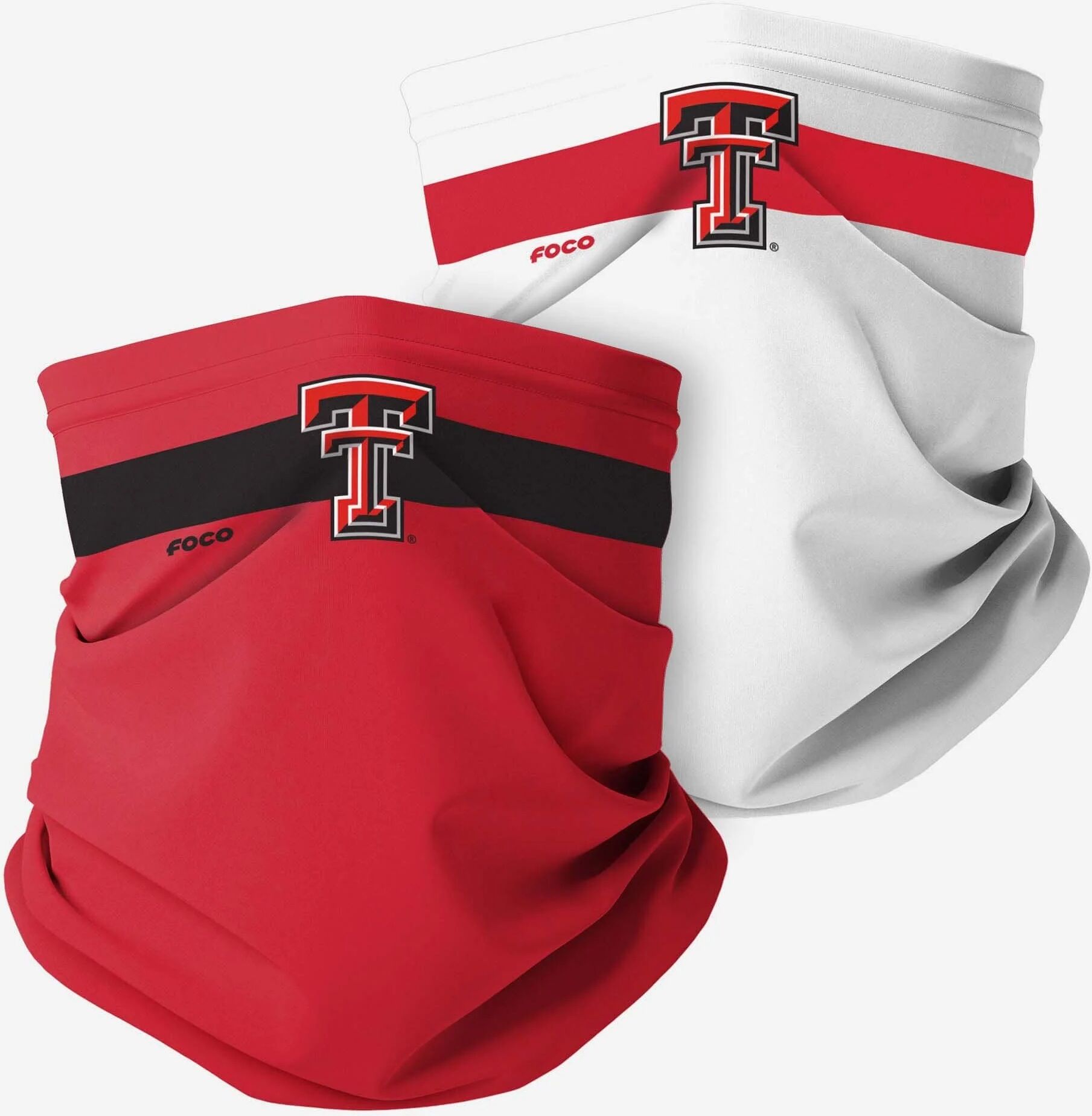 FOCO Texas Tech Red Raiders Stitched 2 Pack Gaiter Scarf - Unisex