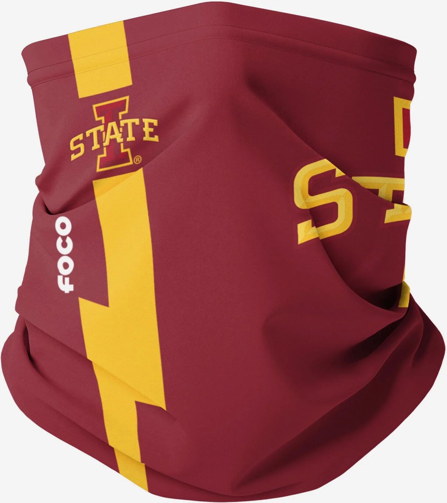 FOCO Iowa State Cyclones On-Field Sideline Team Stripe Big Logo Gaiter Scarf - Unisex