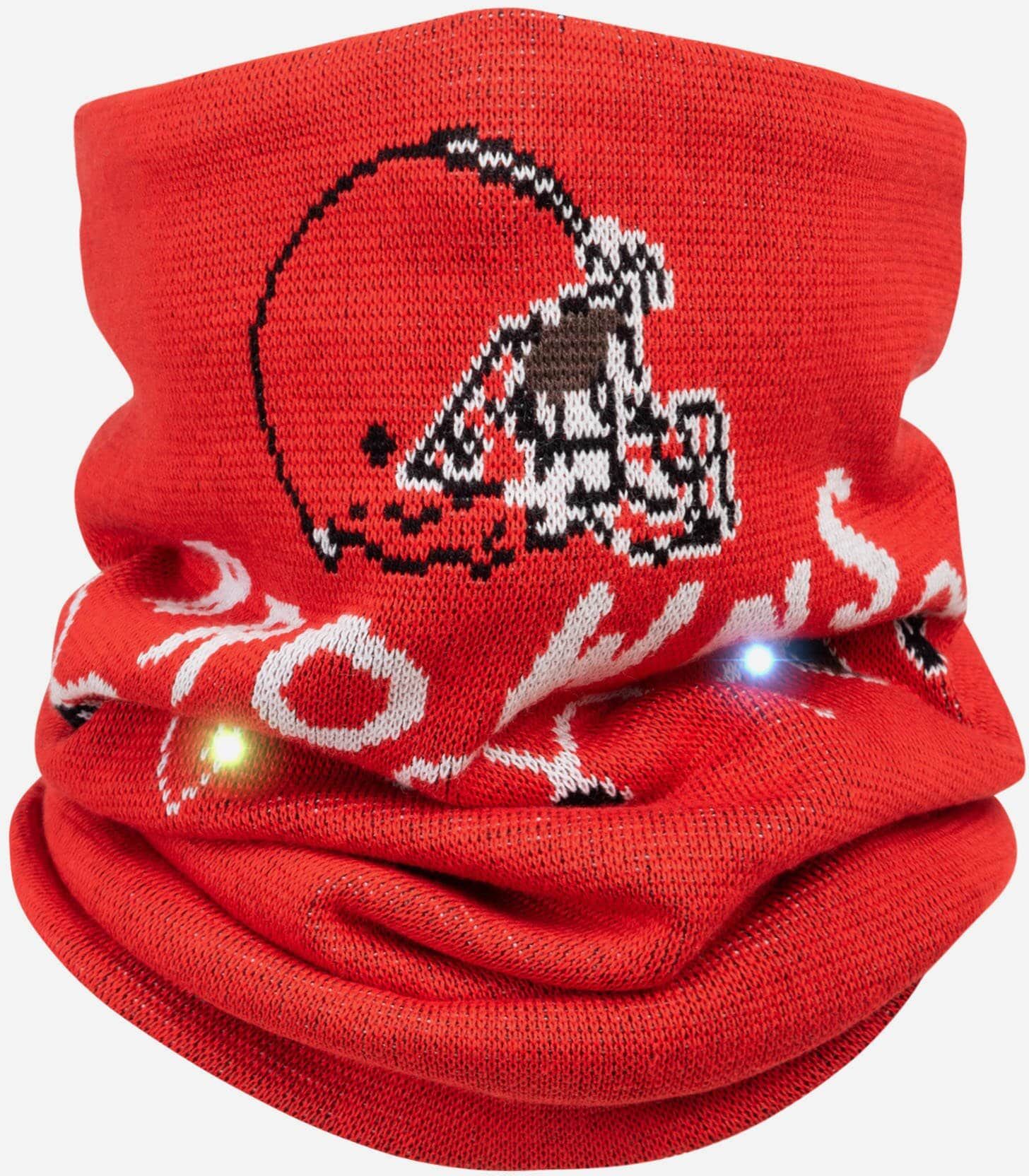 FOCO Cleveland Browns Light Up Knit Gaiter Scarf - Unisex