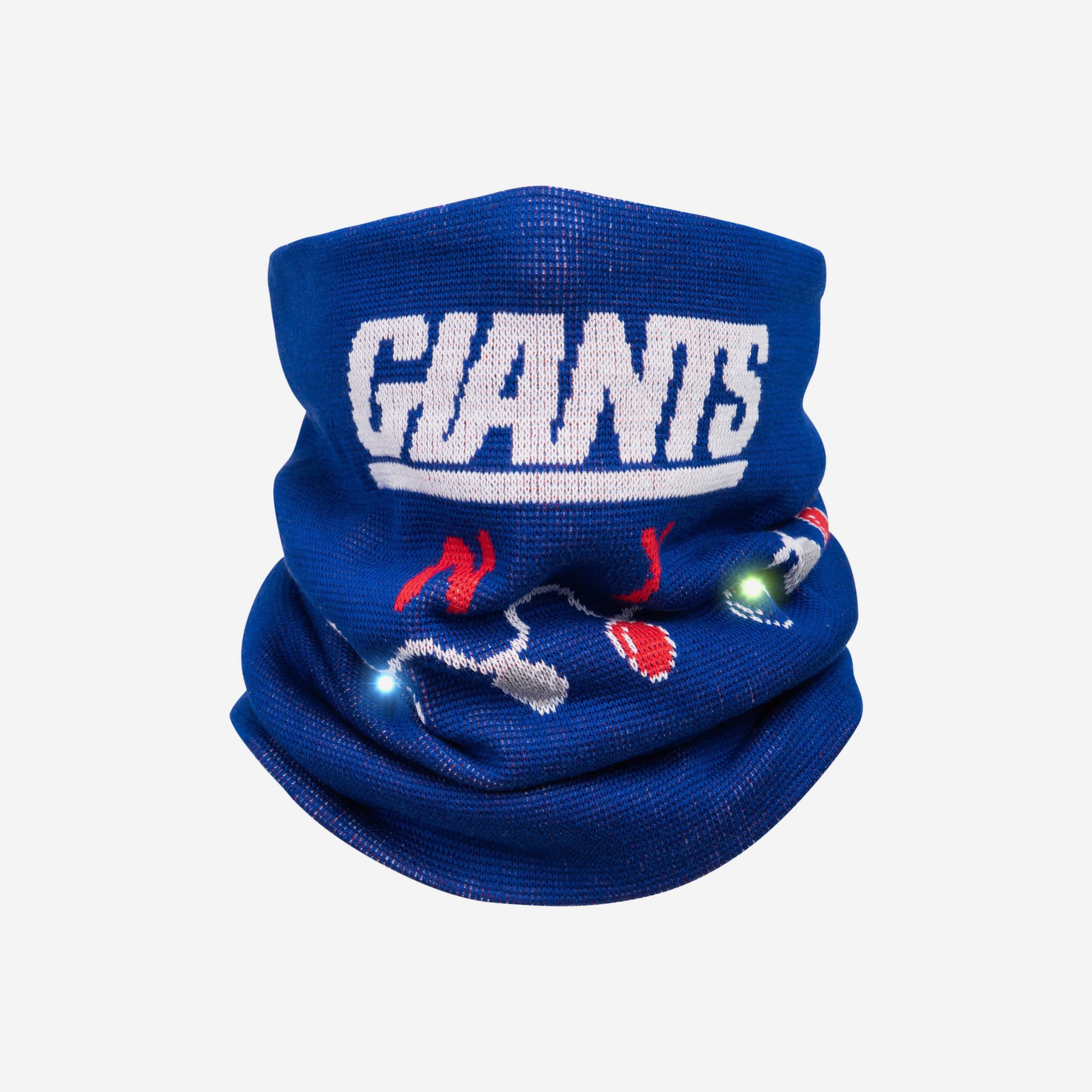 FOCO New York Giants Light Up Knit Gaiter Scarf - Unisex