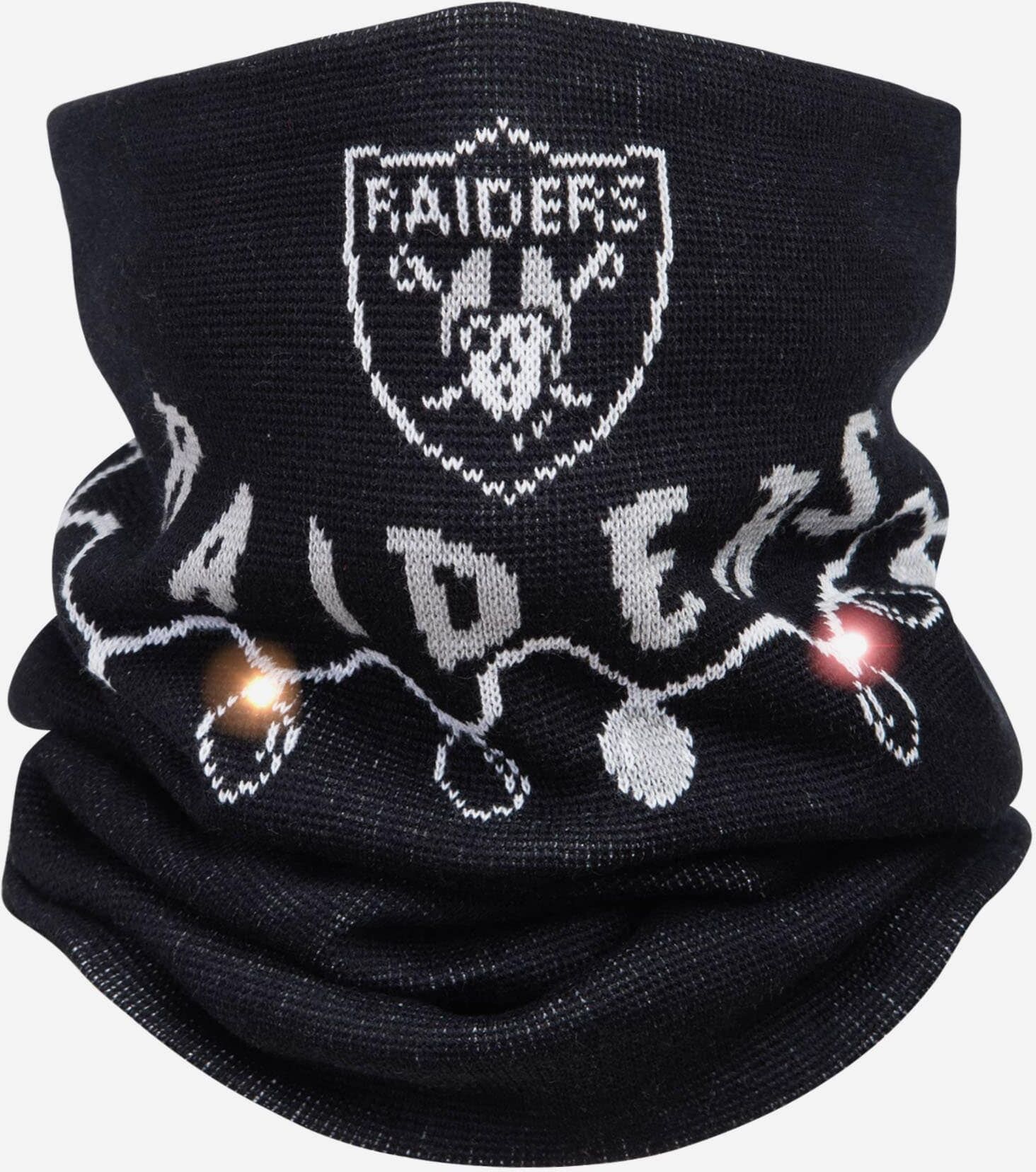 FOCO Las Vegas Raiders Light Up Knit Gaiter Scarf - Unisex