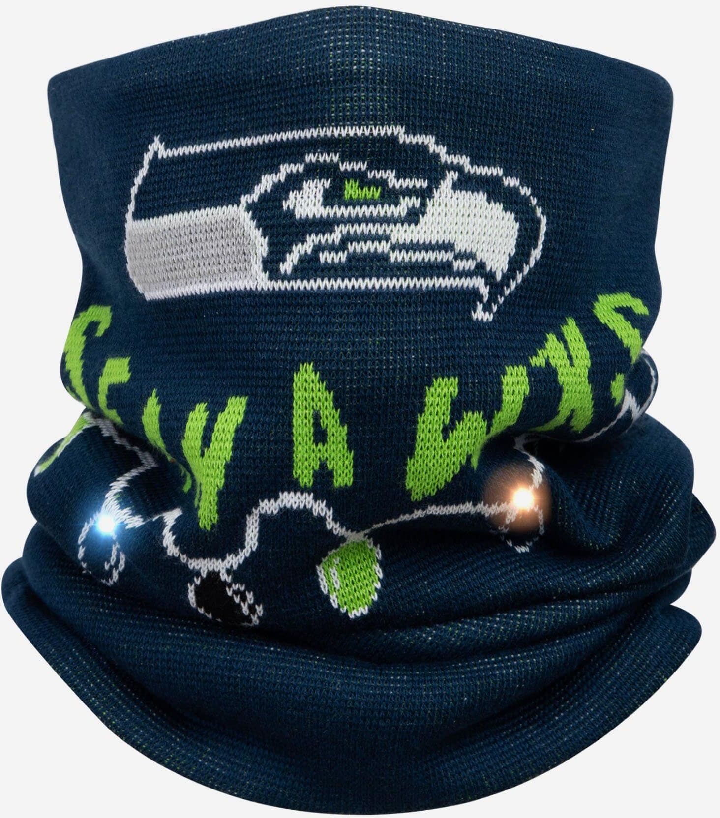 FOCO Seattle Seahawks Light Up Knit Gaiter Scarf - Unisex