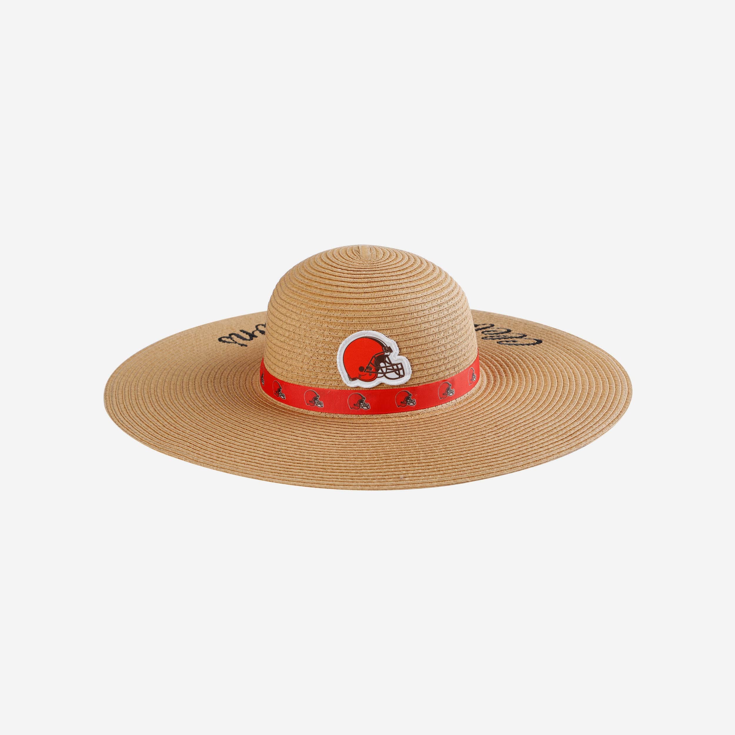 FOCO Cleveland Browns Womens Wordmark Beach Straw Hat - Women