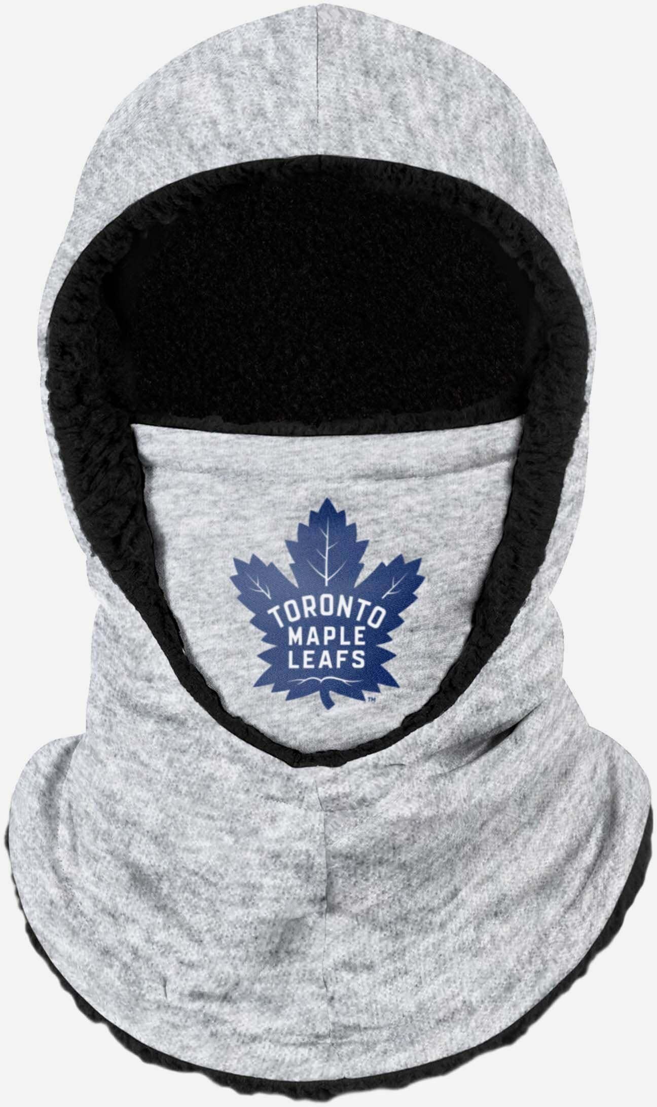 FOCO Toronto Maple Leafs Heather Grey Big Logo Hooded Gaiter - Unisex