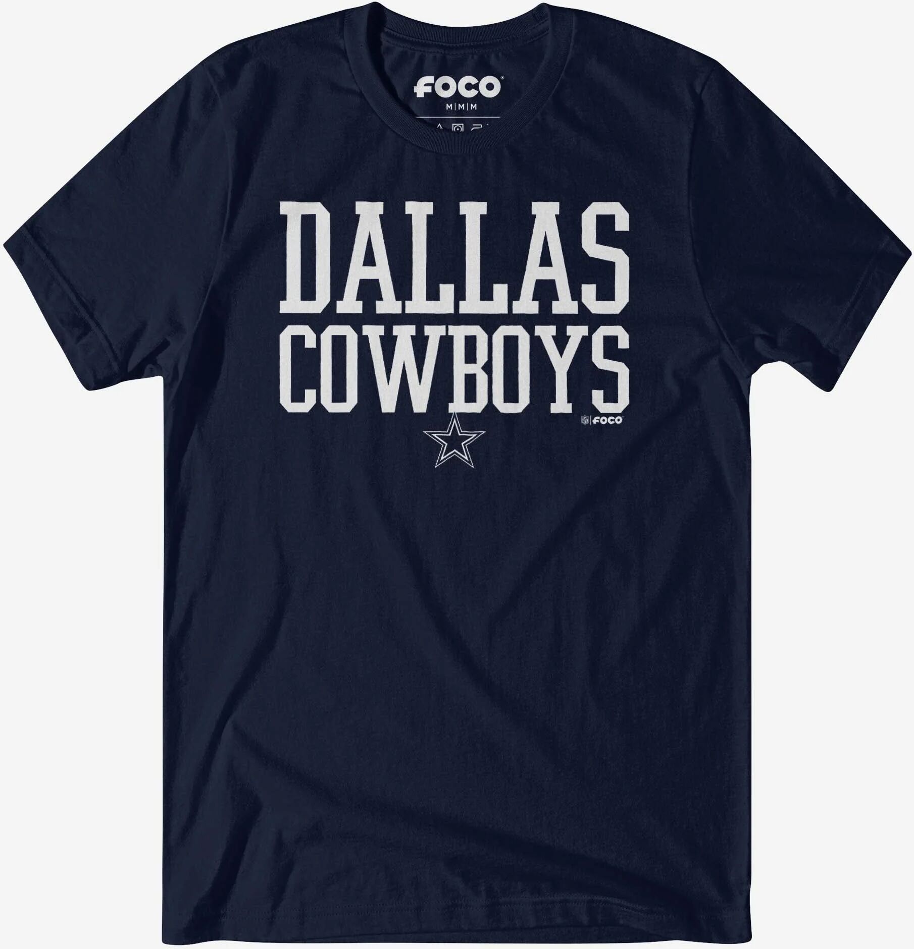 FOCO Dallas Cowboys Bold Wordmark T-Shirt - L - Men