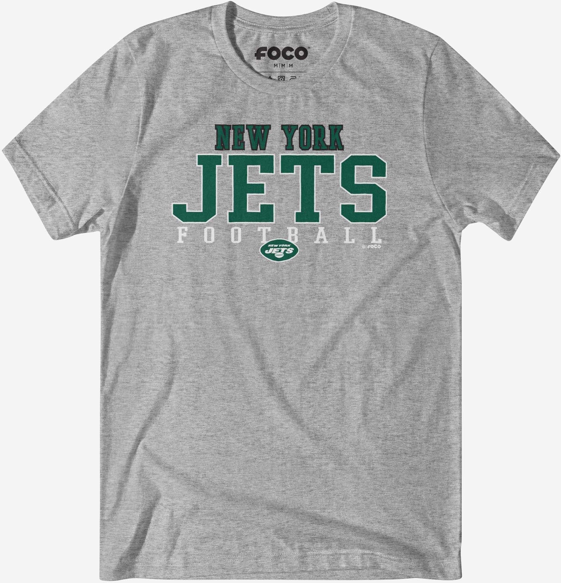 FOCO New York Jets Football Wordmark T-Shirt - Athletic Heather / XL - Men