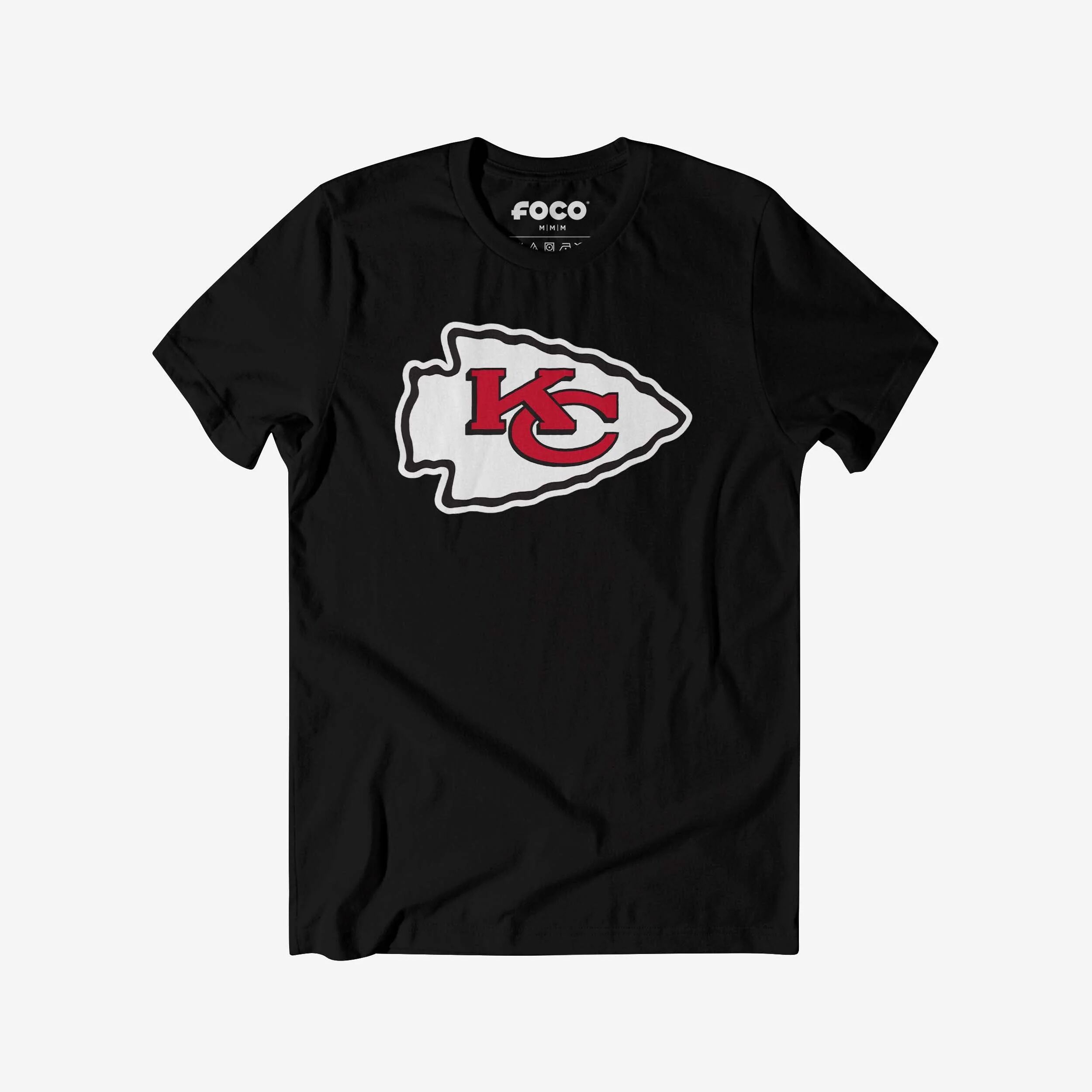 FOCO Kansas City Chiefs Primary Logo T-Shirt - Black / 3XL - Men