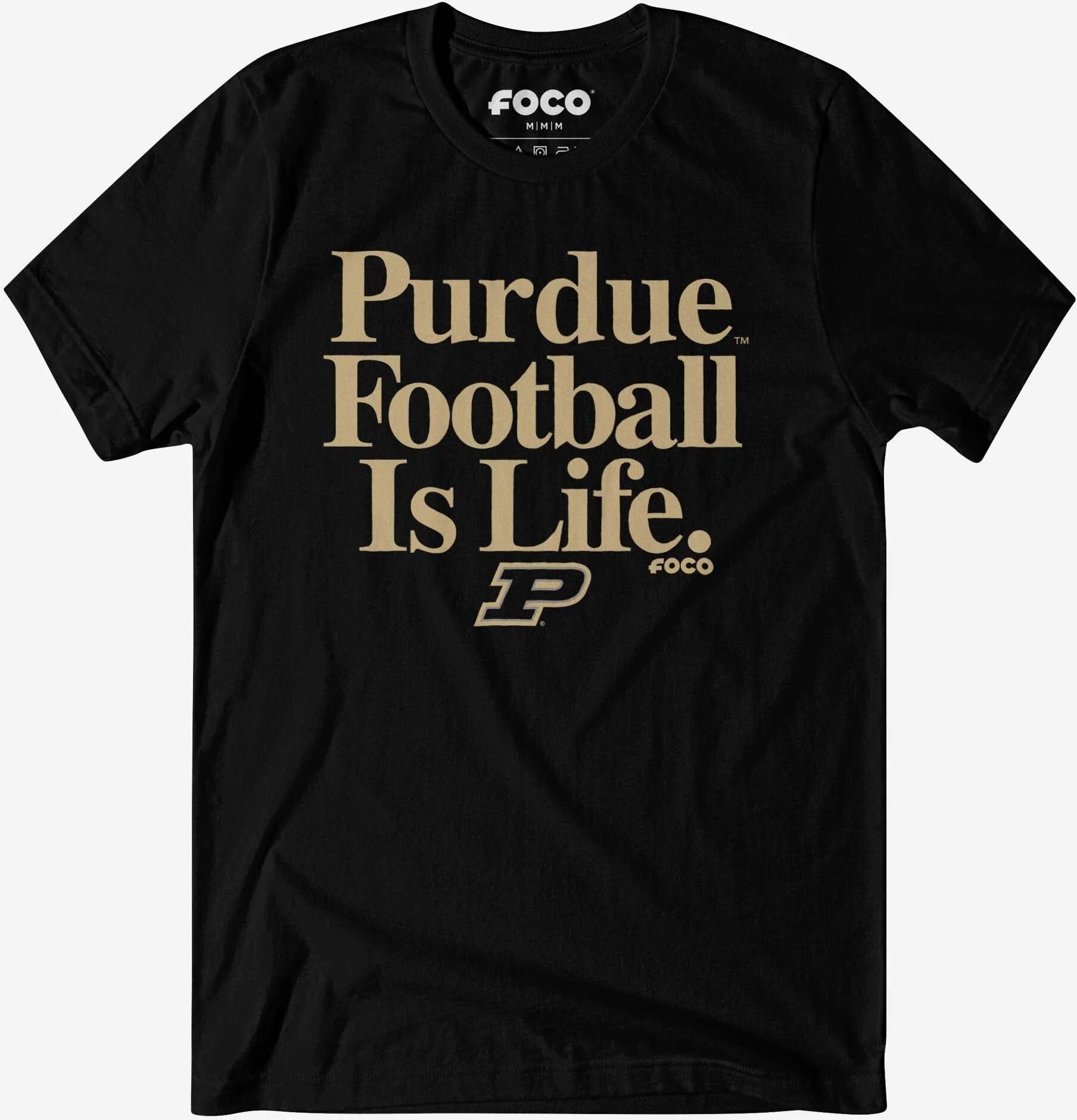 FOCO Purdue Boilermakers Football is Life T-Shirt - M - Men