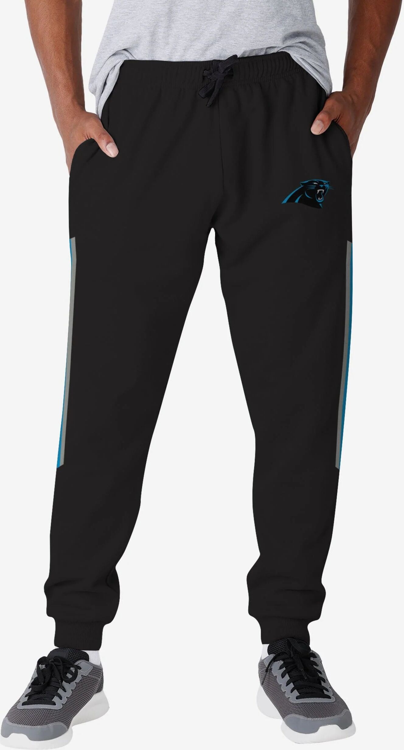 FOCO Carolina Panthers Team Stripe Joggers - M - Men