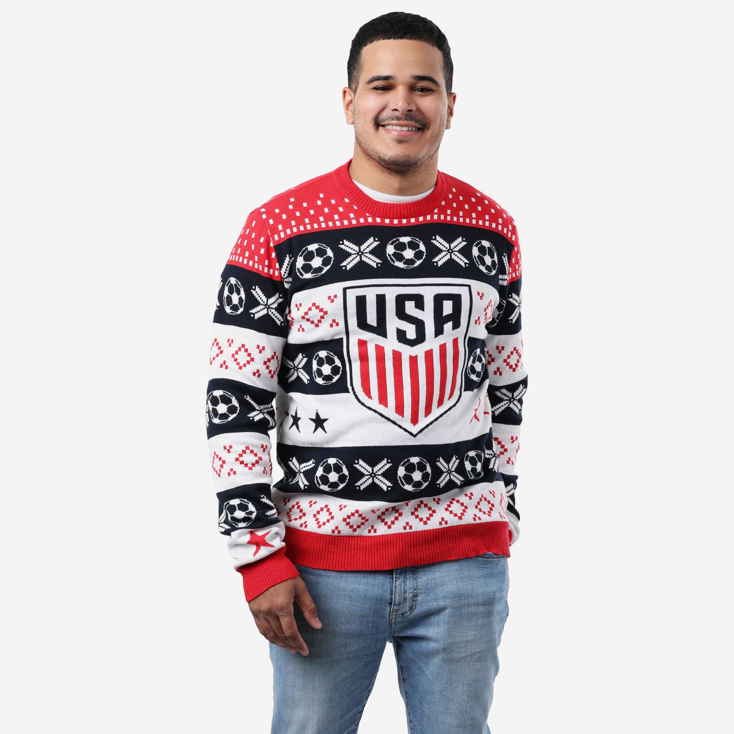 FOCO USA Mens Soccer Cotton Knit Sweater - S - Men
