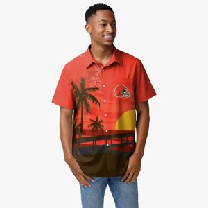 FOCO Cleveland Browns Tropical Sunset Button Up Shirt - S - Men