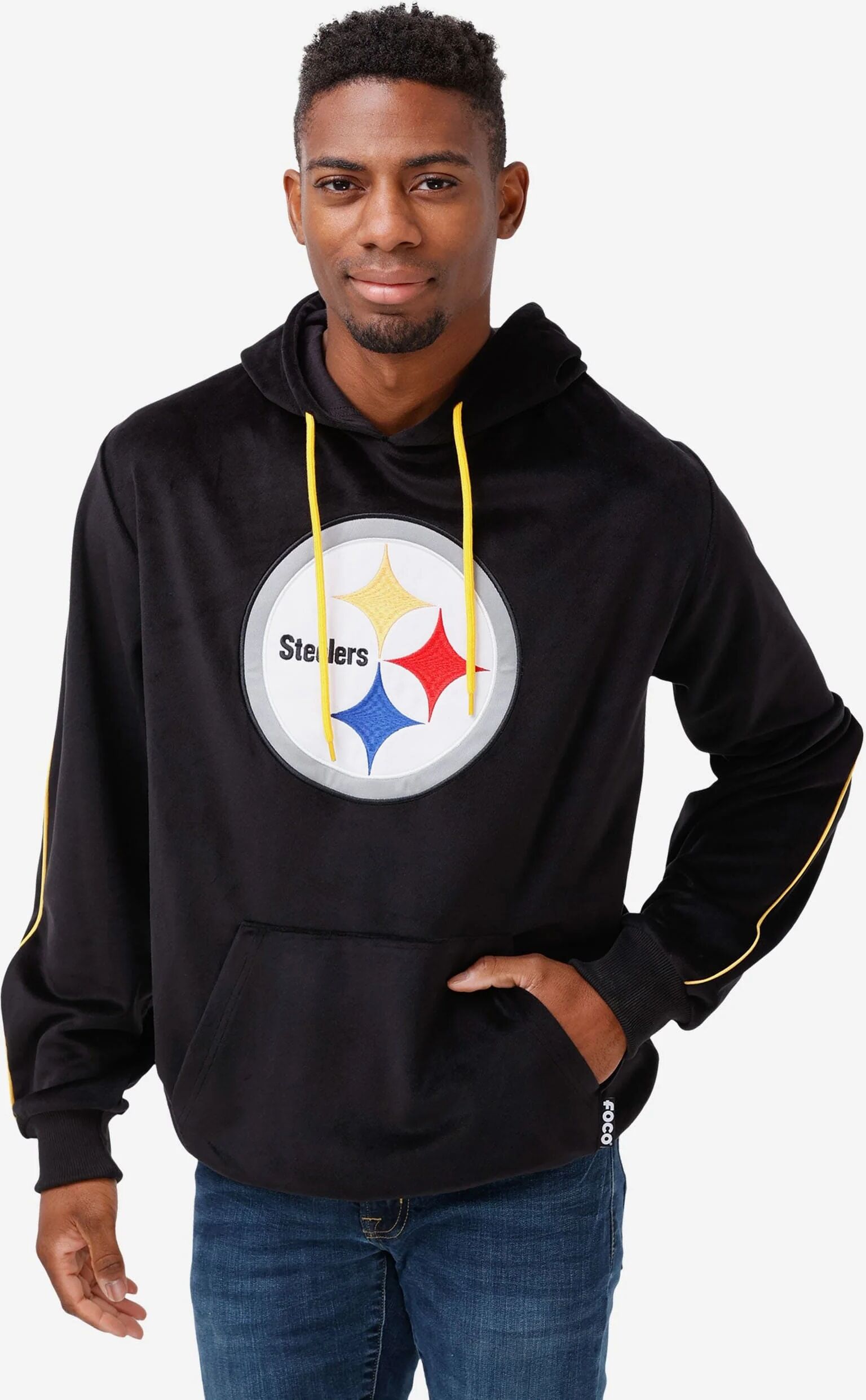 FOCO Pittsburgh Steelers Velour Hooded Sweatshirt - L - Men