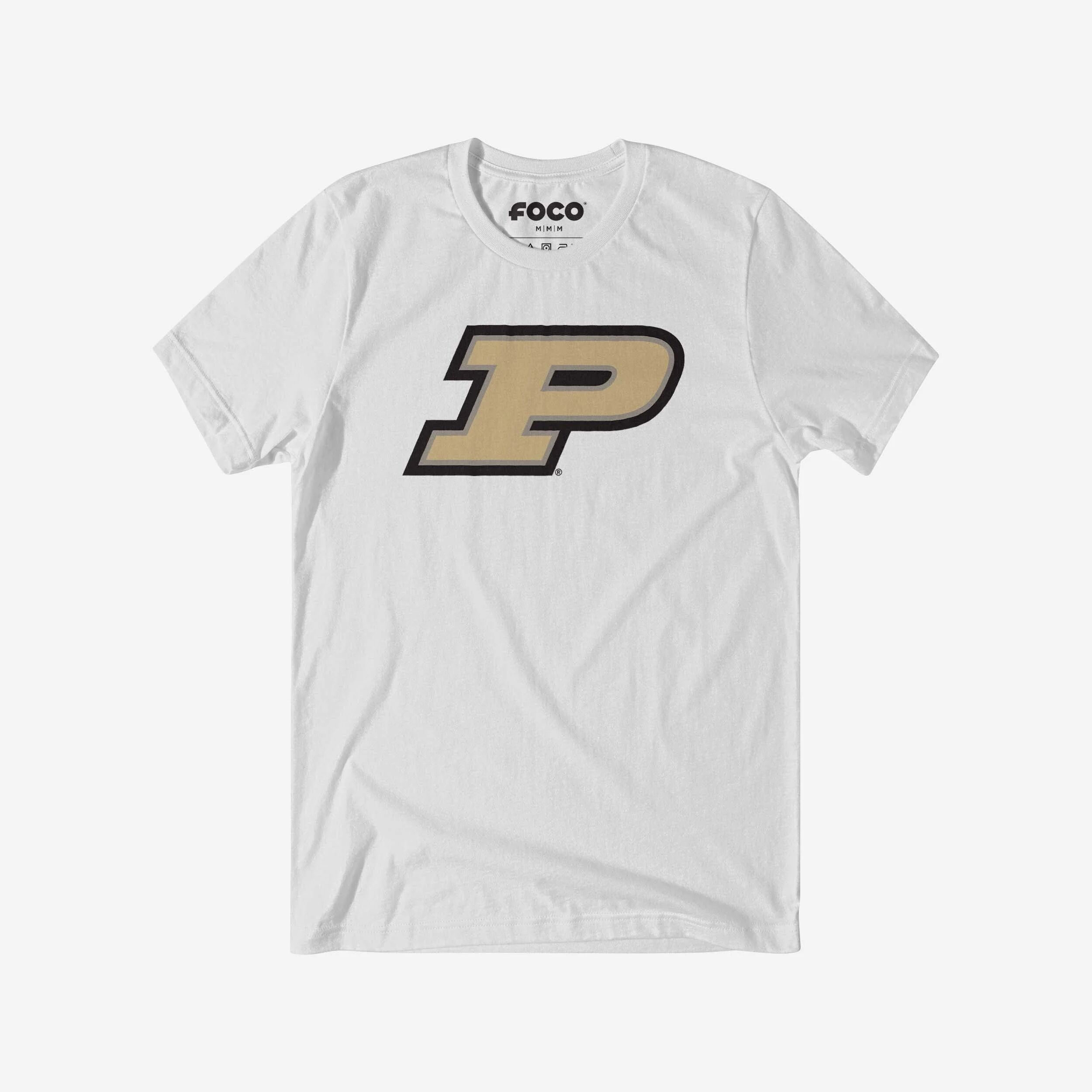 FOCO Purdue Boilermakers Primary Logo T-Shirt - White / S - Men