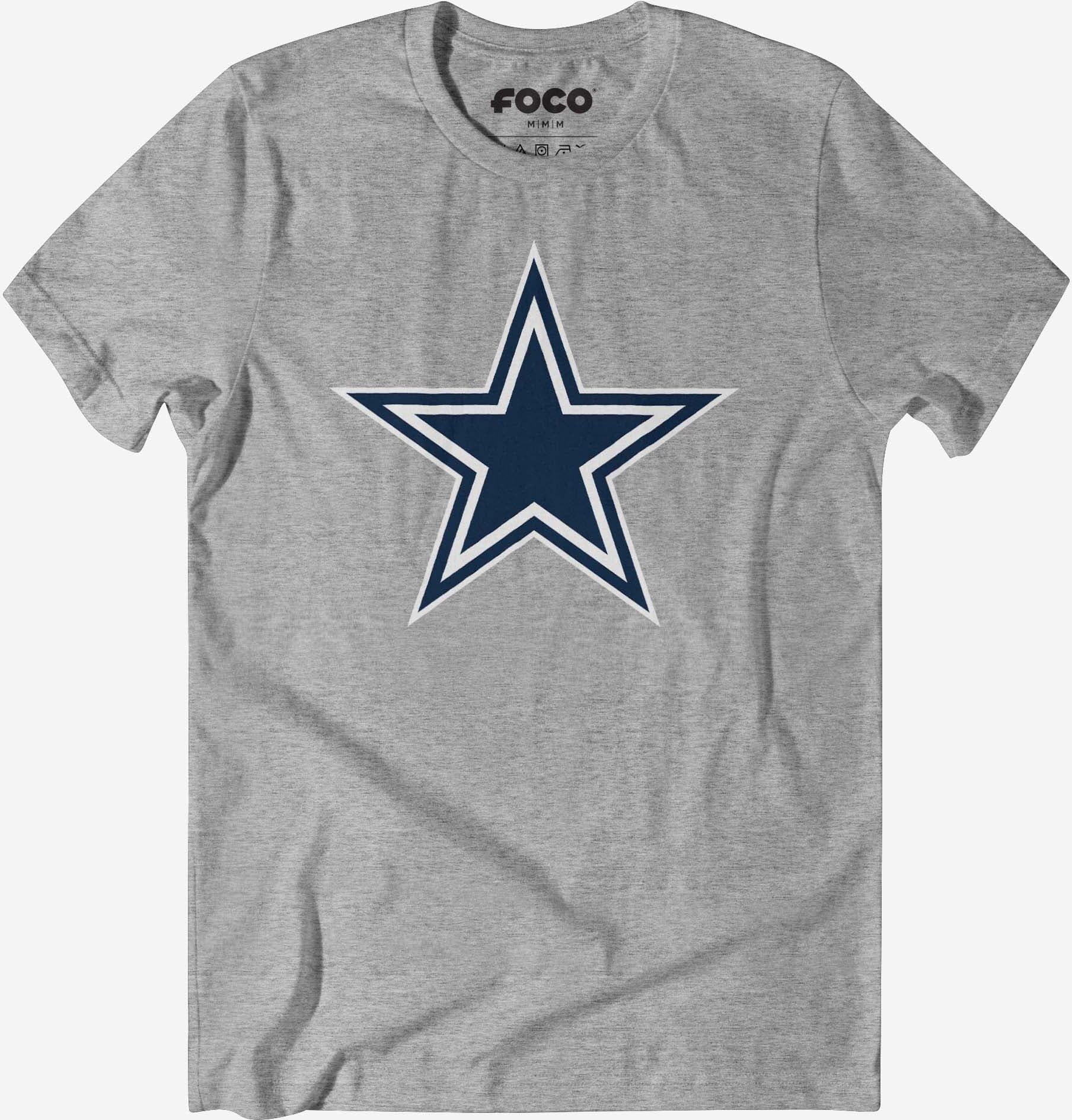 FOCO Dallas Cowboys Primary Logo T-Shirt - Athletic Heather / 2XL - Men