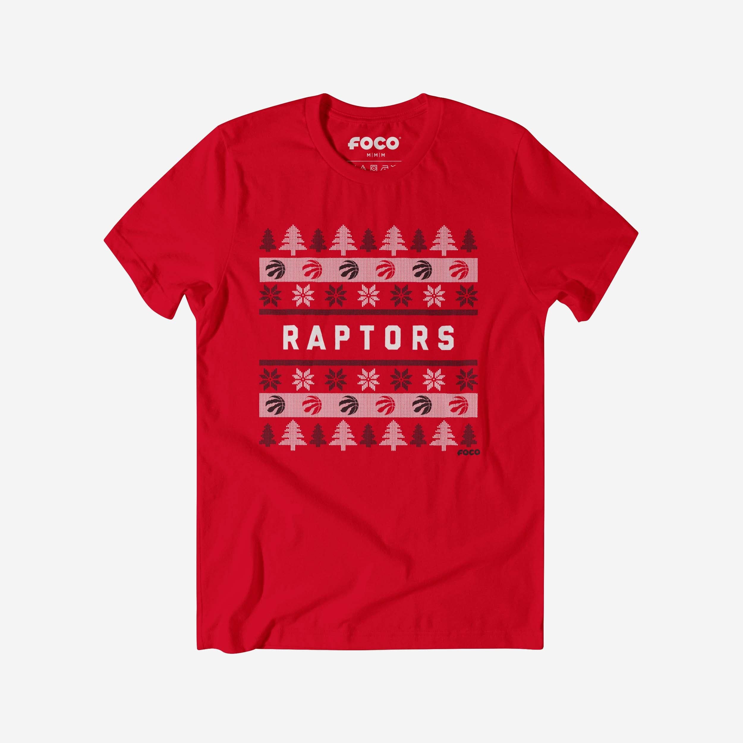 FOCO Toronto Raptors Holiday Sweater T-Shirt - L - Men