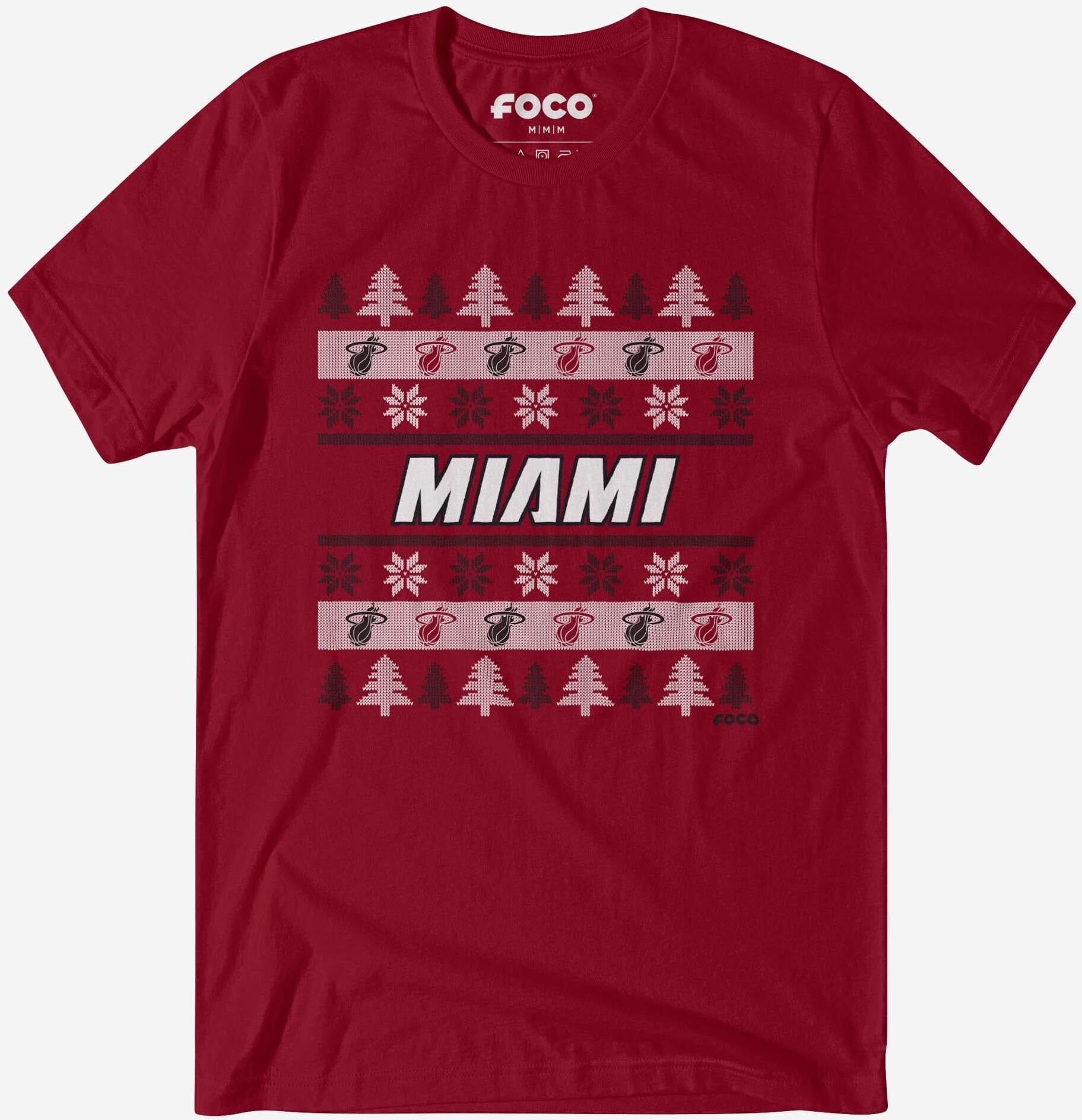 FOCO Miami Heat Holiday Sweater T-Shirt - L - Men