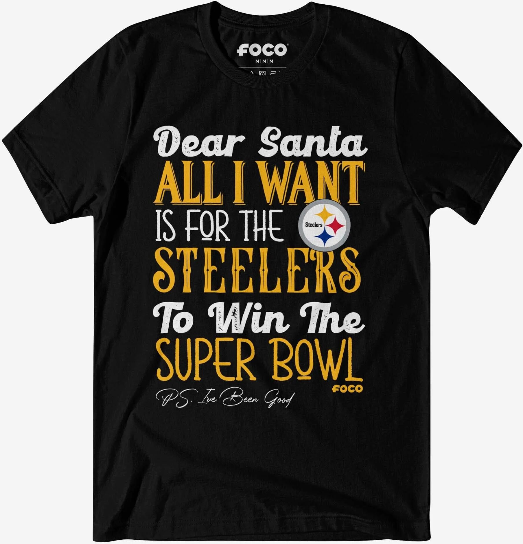 FOCO Pittsburgh Steelers All I Want T-Shirt - M - Men