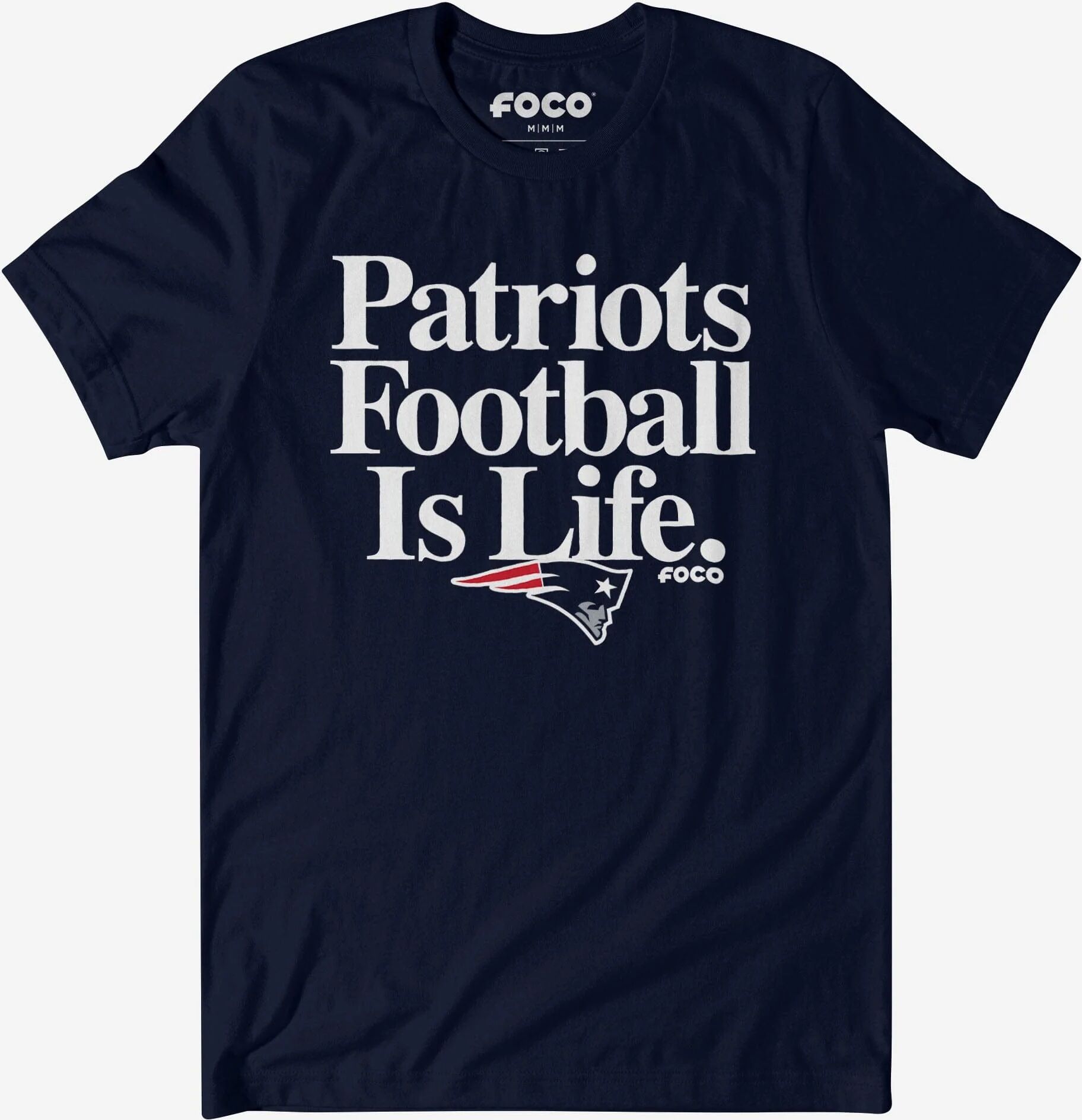 FOCO New England Patriots Football is Life T-Shirt - S - Men