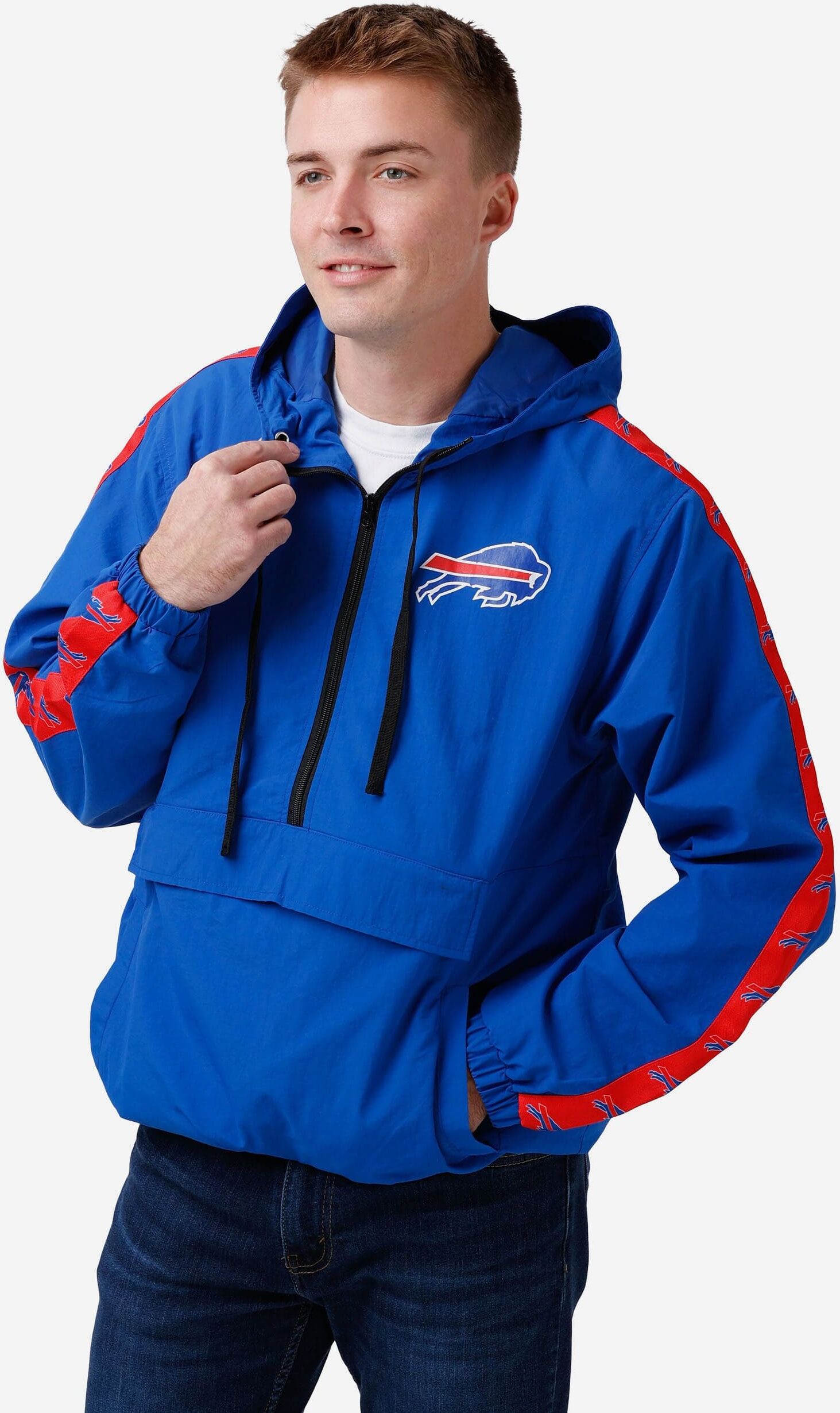 FOCO Buffalo Bills Pocket Windbreaker With Taping - XL - Men