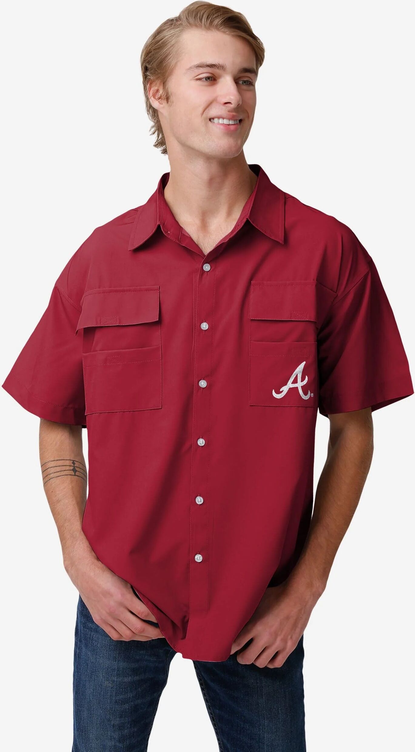 FOCO Alabama Crimson Tide Gone Fishing Shirt - M - Men