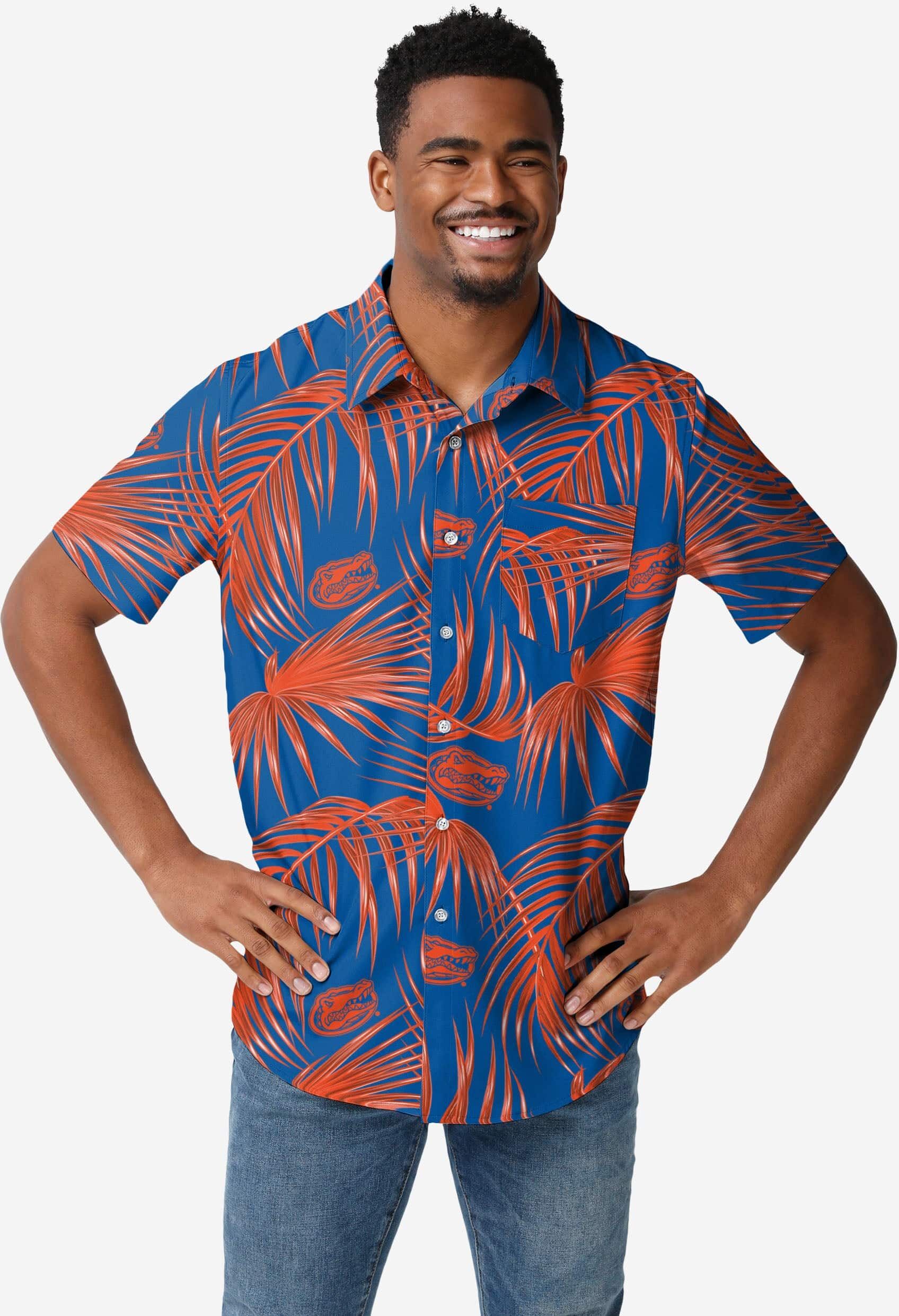 FOCO Florida Gators Hawaiian Button Up Shirt - M - Men