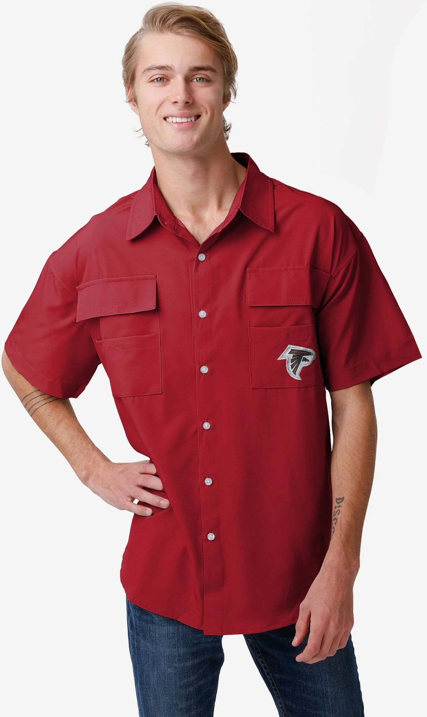 FOCO Atlanta Falcons Gone Fishing Shirt - L - Men