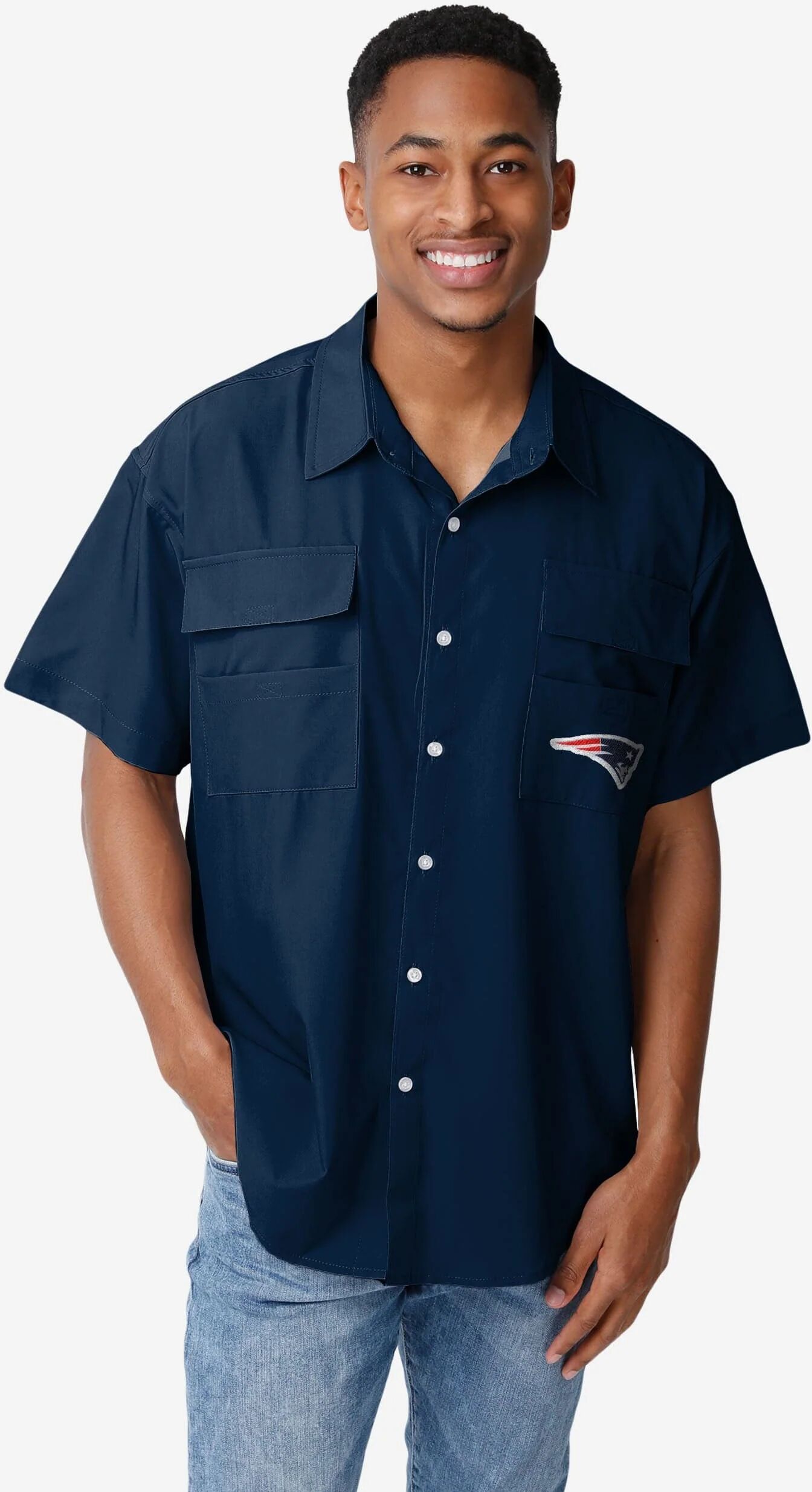 FOCO New England Patriots Gone Fishing Shirt - M - Men