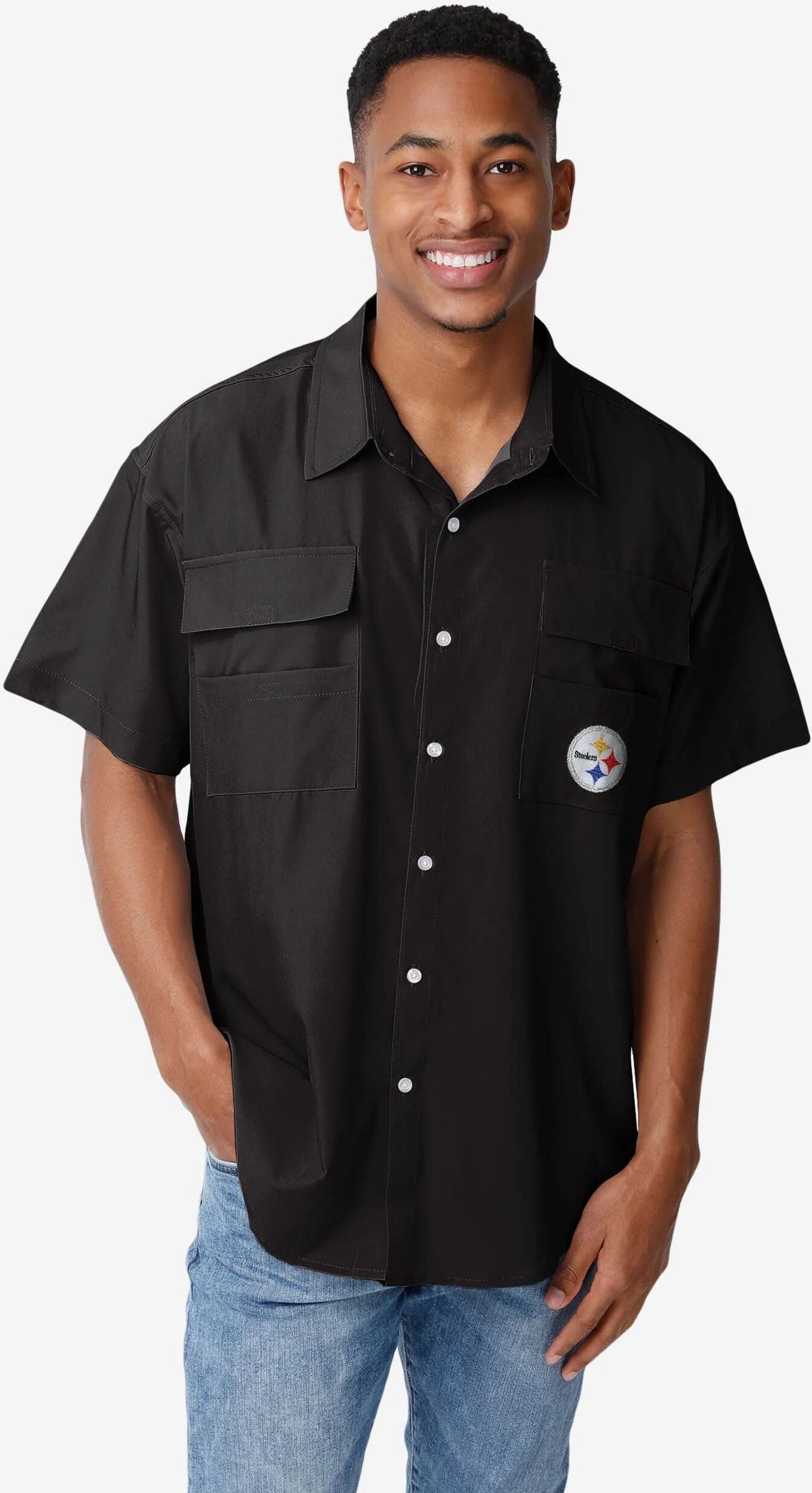 FOCO Pittsburgh Steelers Gone Fishing Shirt - M - Men