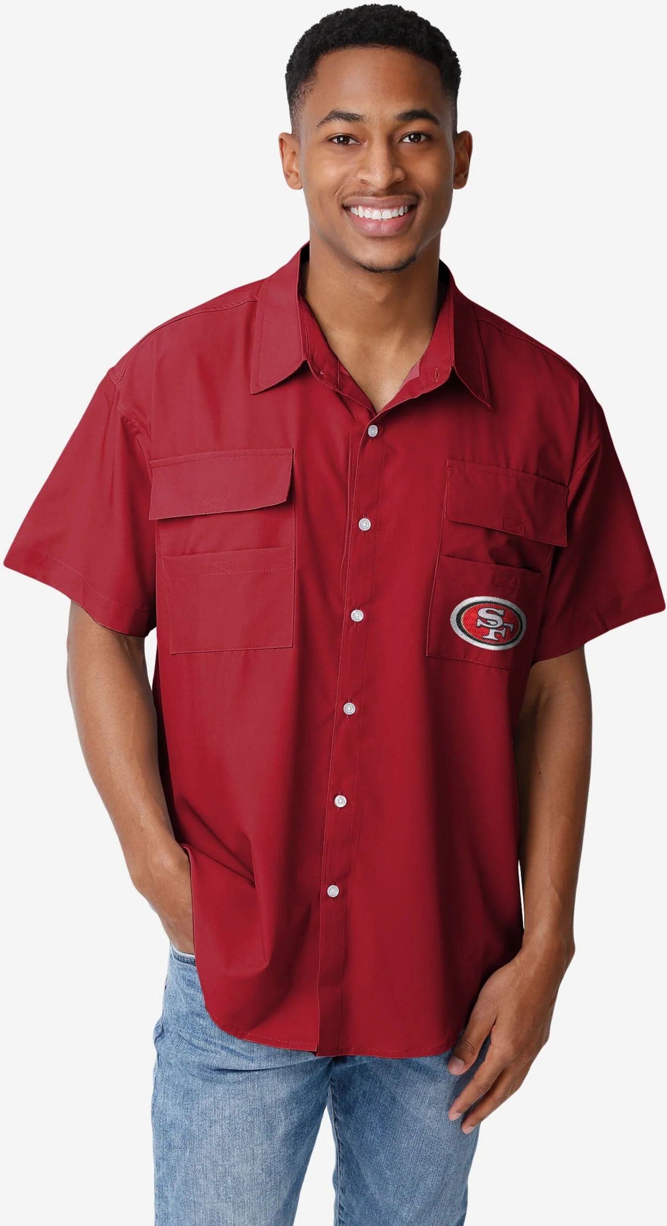 FOCO San Francisco 49ers Gone Fishing Shirt - XL - Men