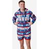 FOCO Buffalo Bills Ugly Short One Piece Pajamas - L - Men