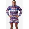 FOCO New York Giants Ugly Short One Piece Pajamas - L - Men