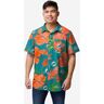 FOCO Miami Dolphins Team Color Hibiscus Button Up Shirt - XL - Men