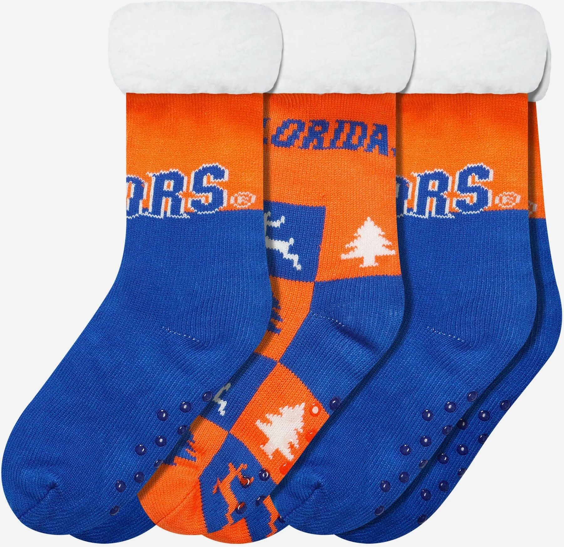 FOCO Florida Gators Womens Fan Footy 3 Pack Slipper Socks - Women