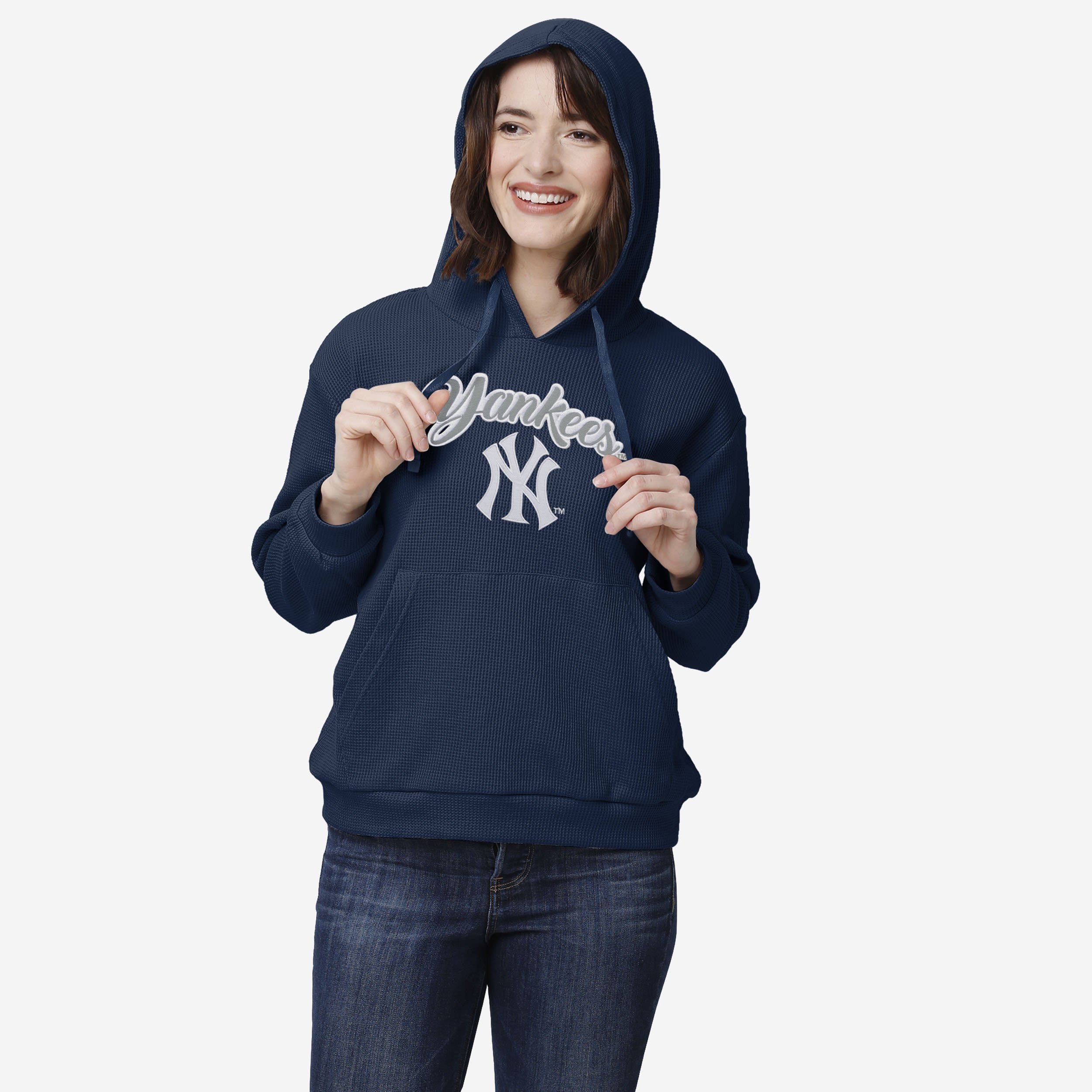 FOCO New York Yankees Womens Waffle Lounge Sweater - S - Women