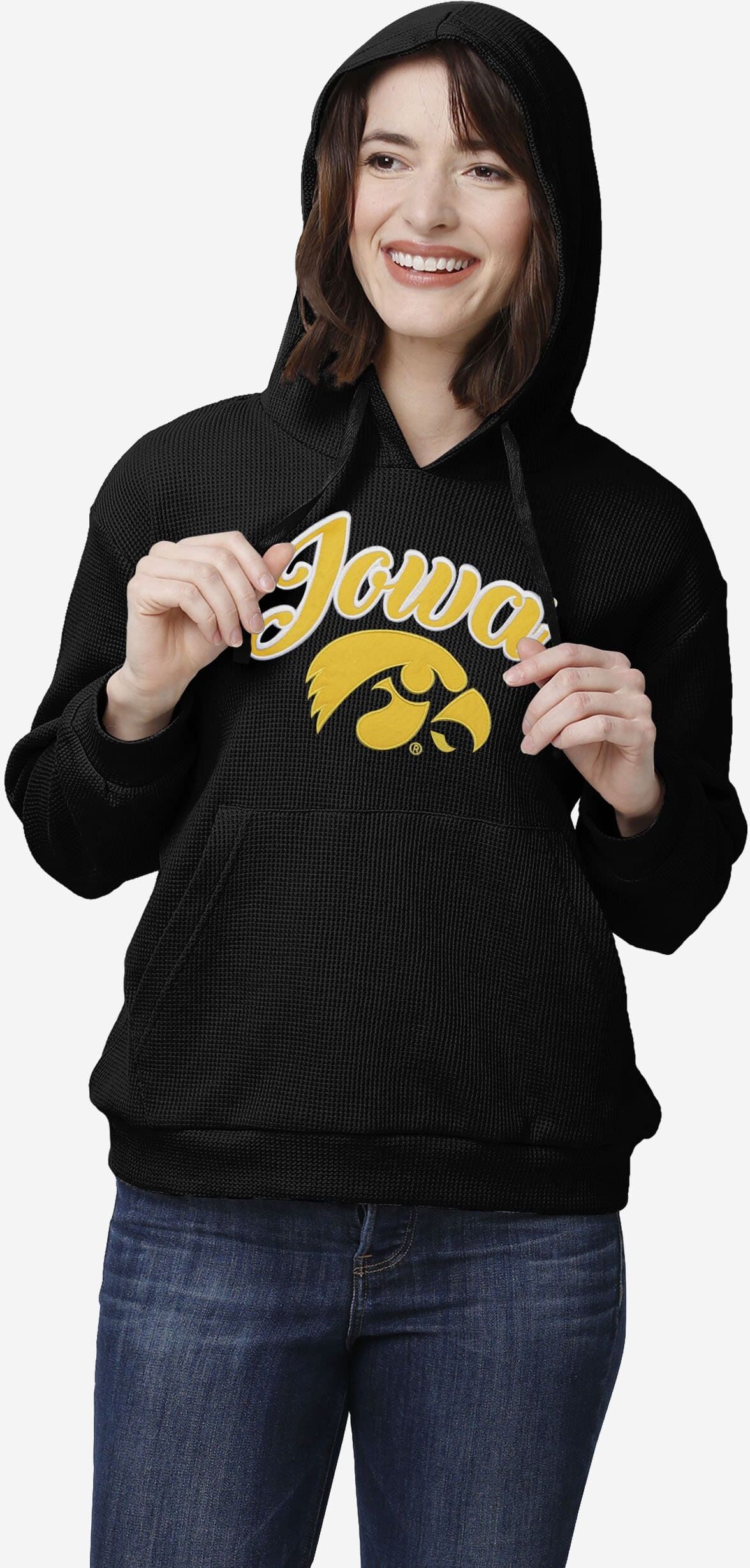 FOCO Iowa Hawkeyes Womens Waffle Lounge Sweater - XL - Women