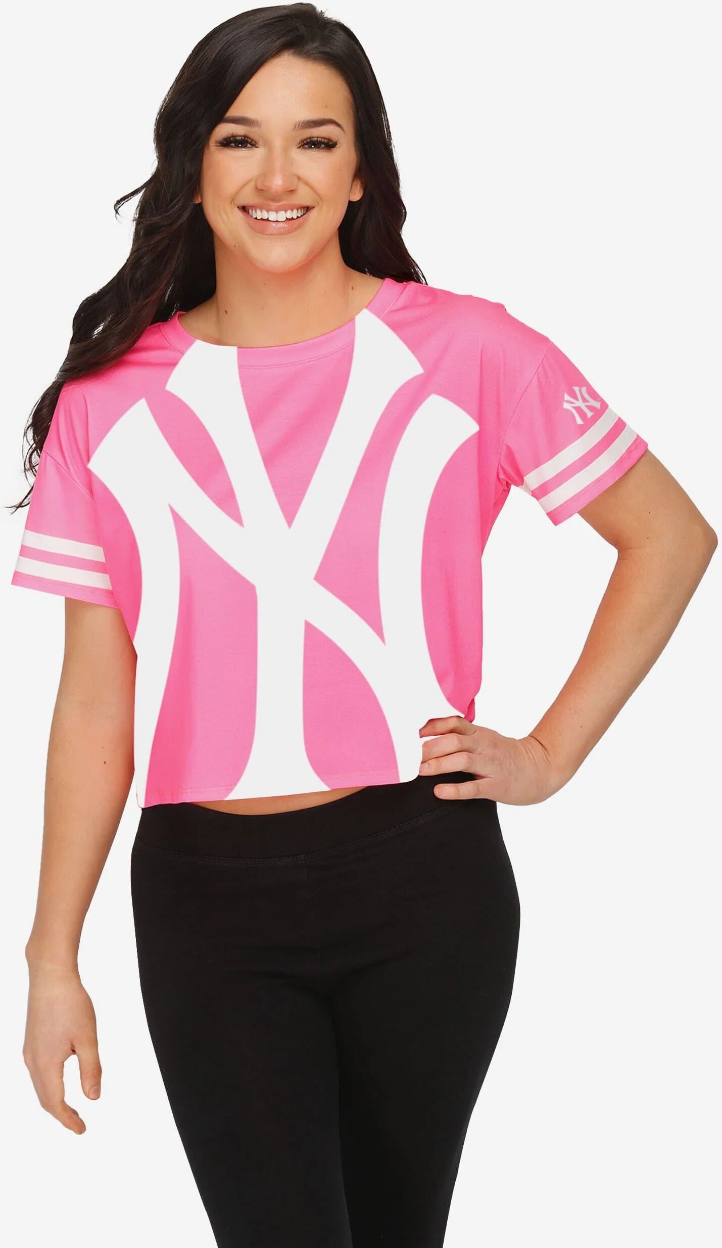 FOCO New York Yankees Womens Highlights Crop Top - XL - Women