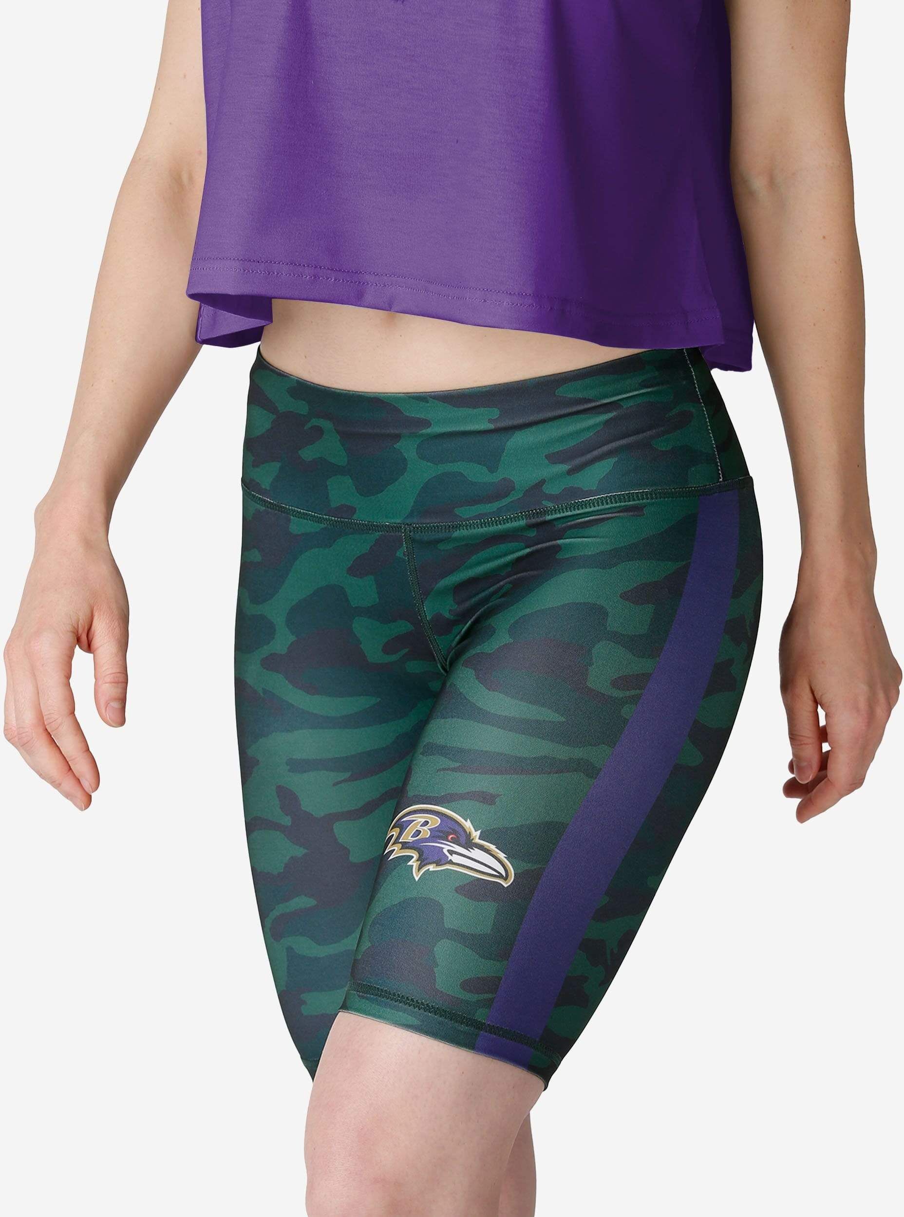 FOCO Baltimore Ravens Womens Camo Bike Shorts - M - Women