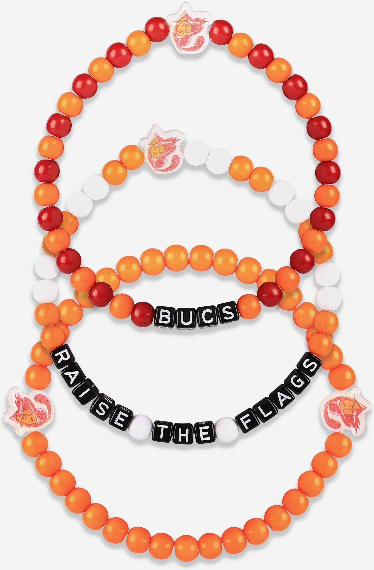 FOCO Tampa Bay Buccaneers Creamsicle 3 Pack Beaded Friendship Bracelet - Men