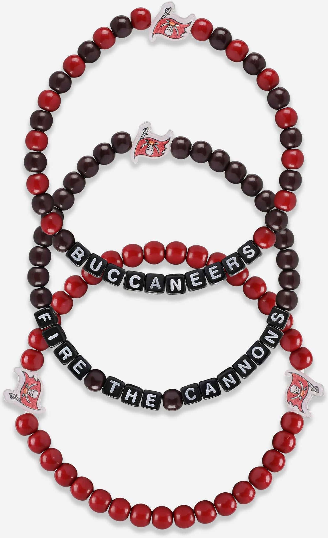 FOCO Tampa Bay Buccaneers 3 Pack Beaded Friendship Bracelet - Men