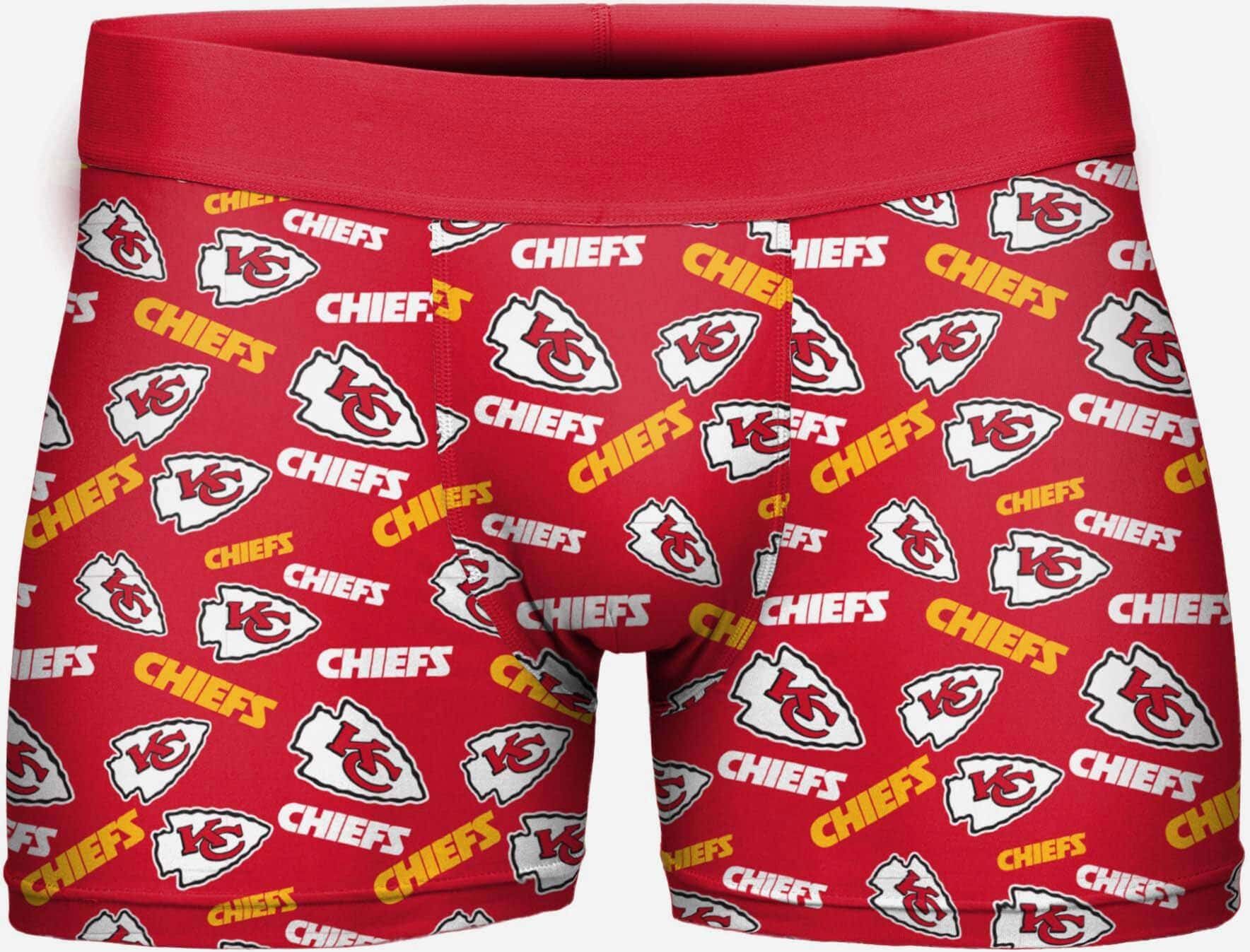 FOCO Kansas City Chiefs Repeat Logo Underwear - L - Men