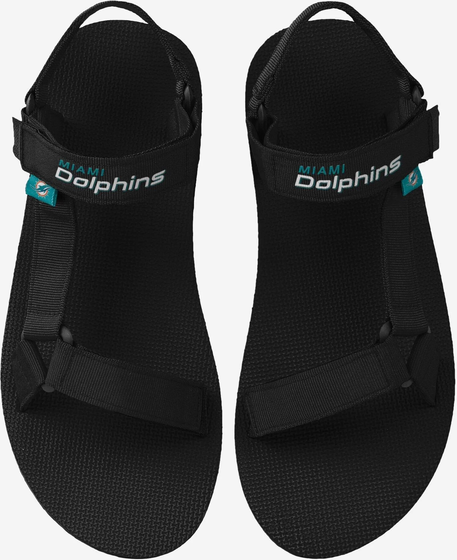 FOCO Miami Dolphins Mens Solid Strap Sandal - L - Men