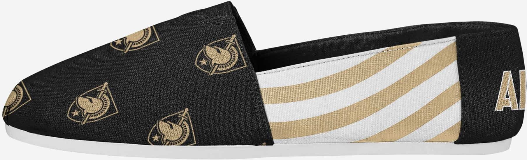 FOCO Army Black Knights Womens Stripe Canvas Shoe - S - Women