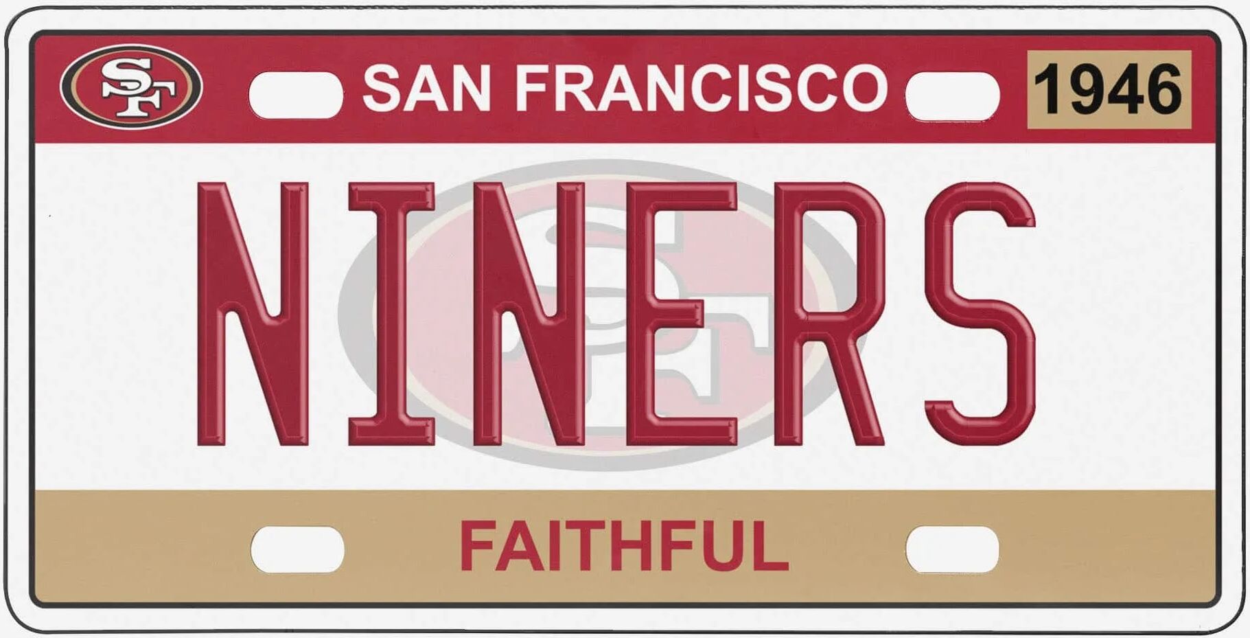 FOCO San Francisco 49ers License Plate Wall Sign -