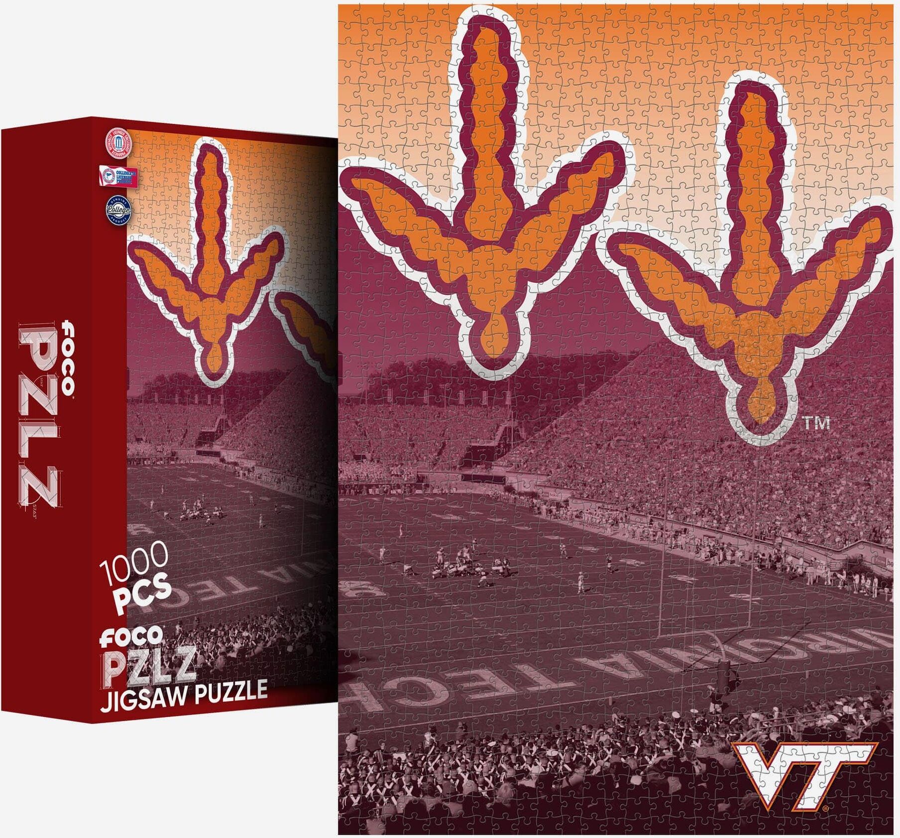 FOCO Virginia Tech Hokies Hokies Lane Stadium 1000 Piece Jigsaw Puzzle PZLZ -