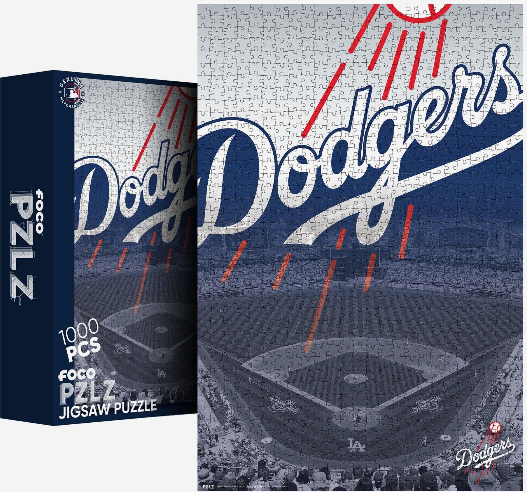 FOCO Los Angeles Dodgers Dodger Stadium 1000 Piece Jigsaw Puzzle PZLZ -