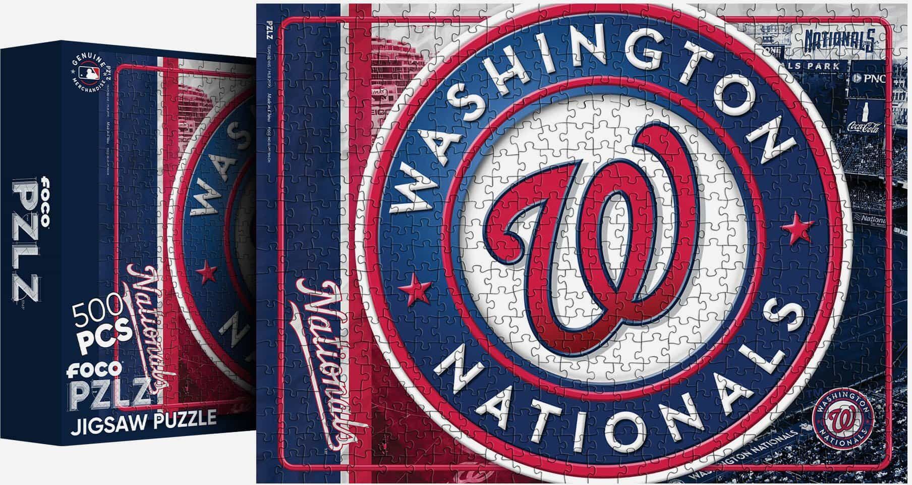 FOCO Washington Nationals Big Logo 500 Piece Jigsaw Puzzle PZLZ -