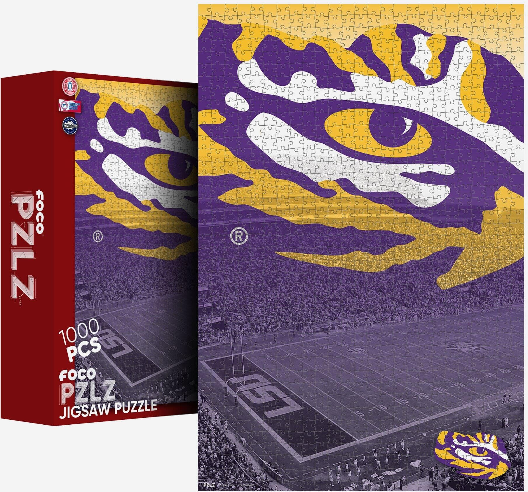 FOCO LSU Tigers Tiger Stadium 1000 Piece Jigsaw Puzzle PZLZ -