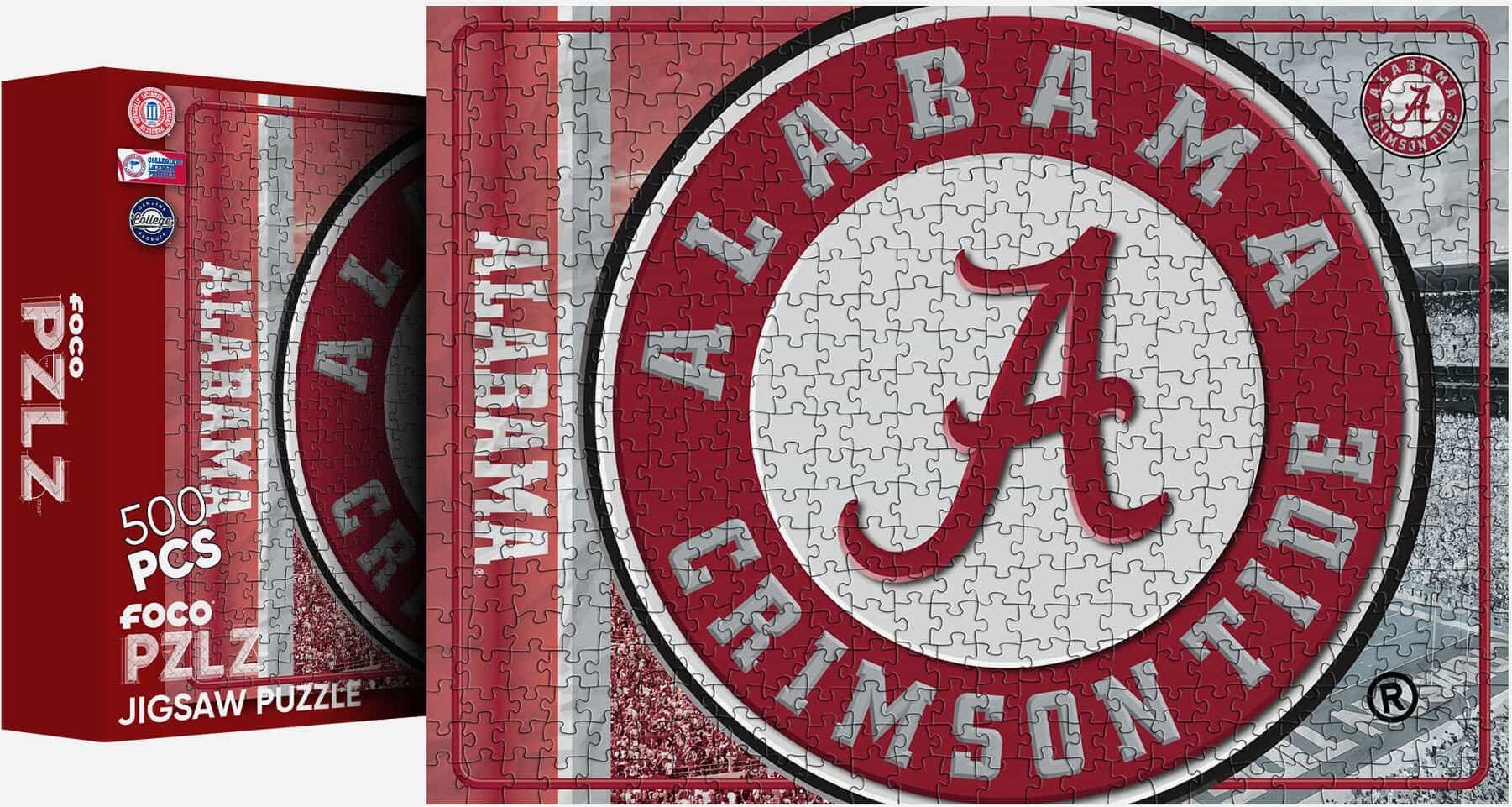 FOCO Alabama Crimson Tide Big Logo 500 Piece Jigsaw Puzzle PZLZ -